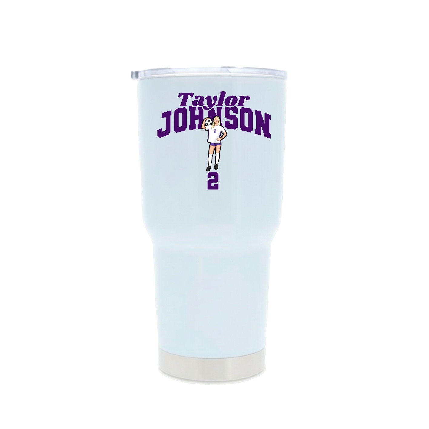 30oz Stainless Steel Tumbler — Signature Arch in White