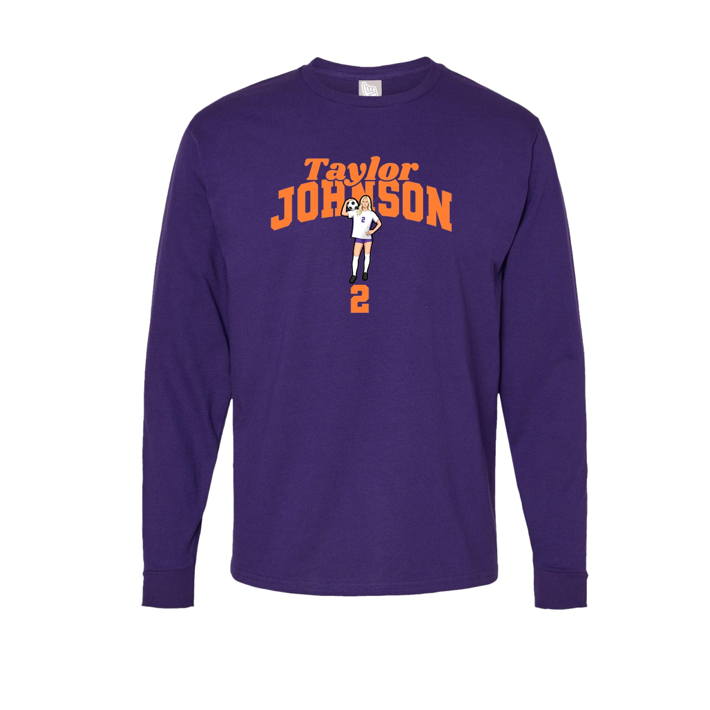 Long Sleeve Tee — Signature Arch in Purple