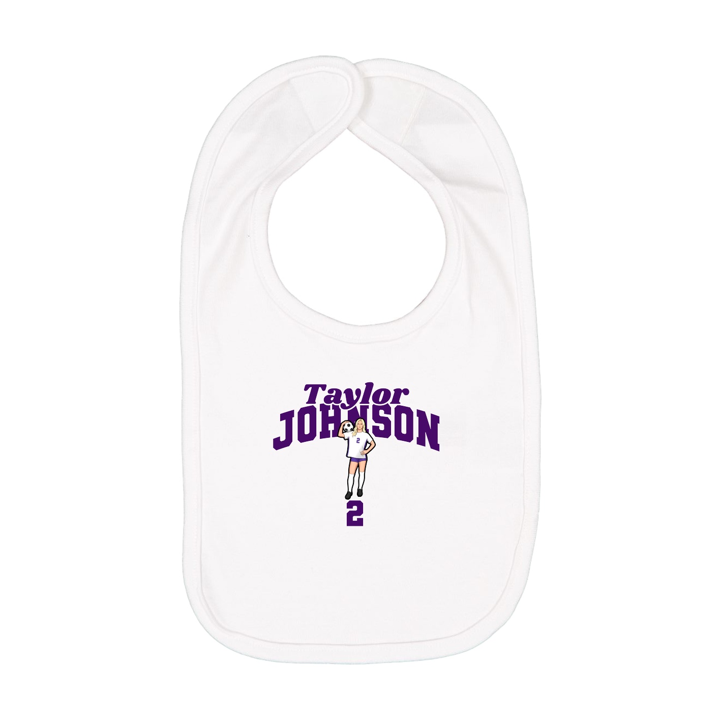 Infant Bib — Signature Arch in White