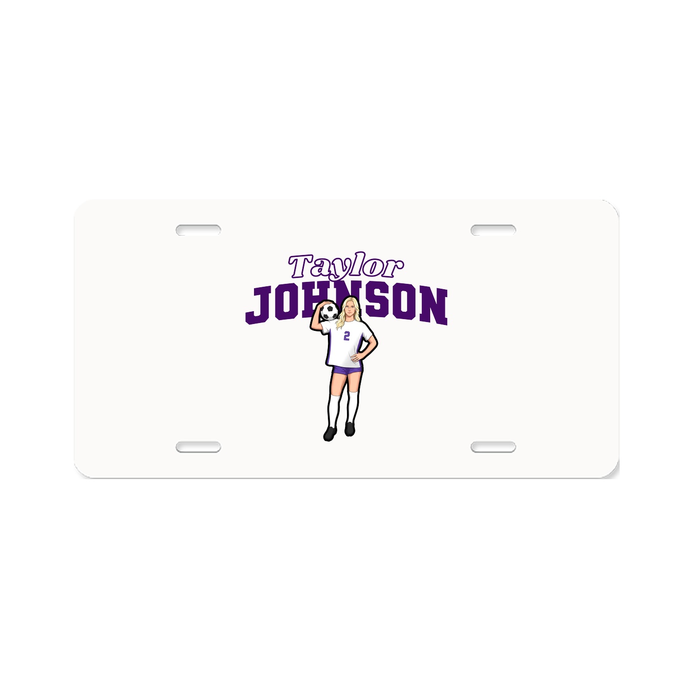 License Plate — Name Arch in Classic