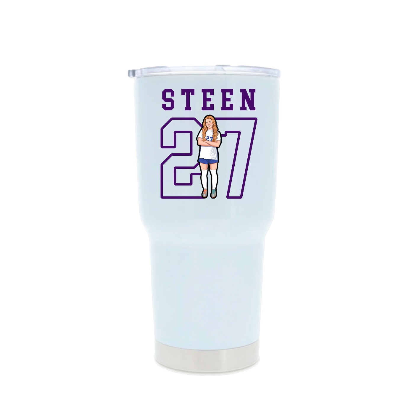 30oz Stainless Steel Tumbler — Shirsey in White