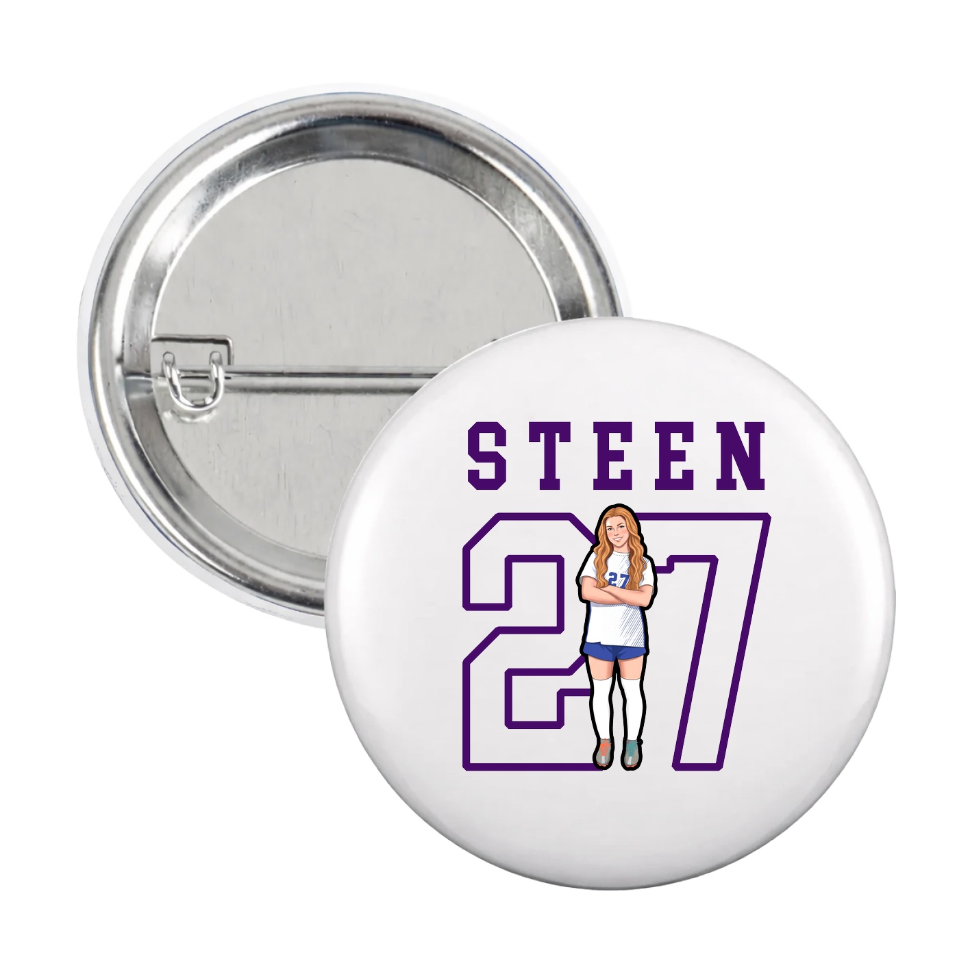 Game Day Button — Shirsey in White