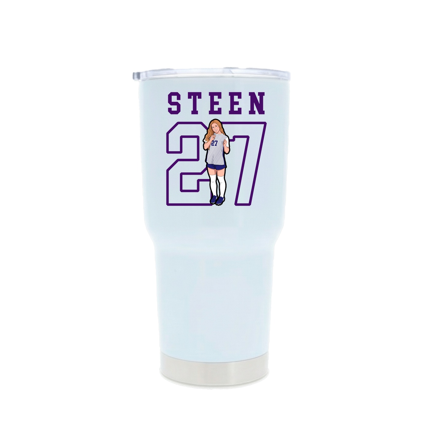 30oz Stainless Steel Tumbler — Shirsey in White