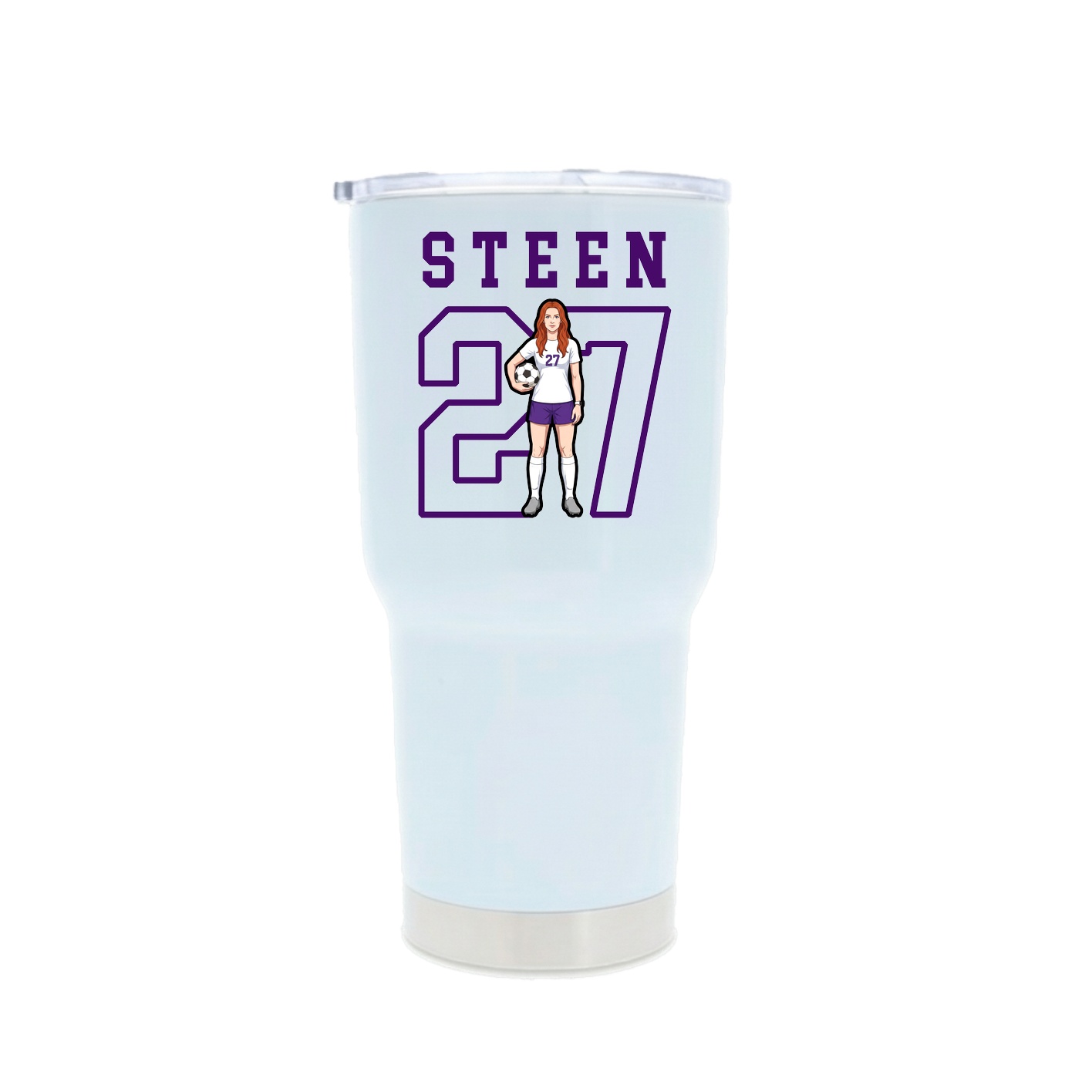 30oz Stainless Steel Tumbler — Shirsey in White