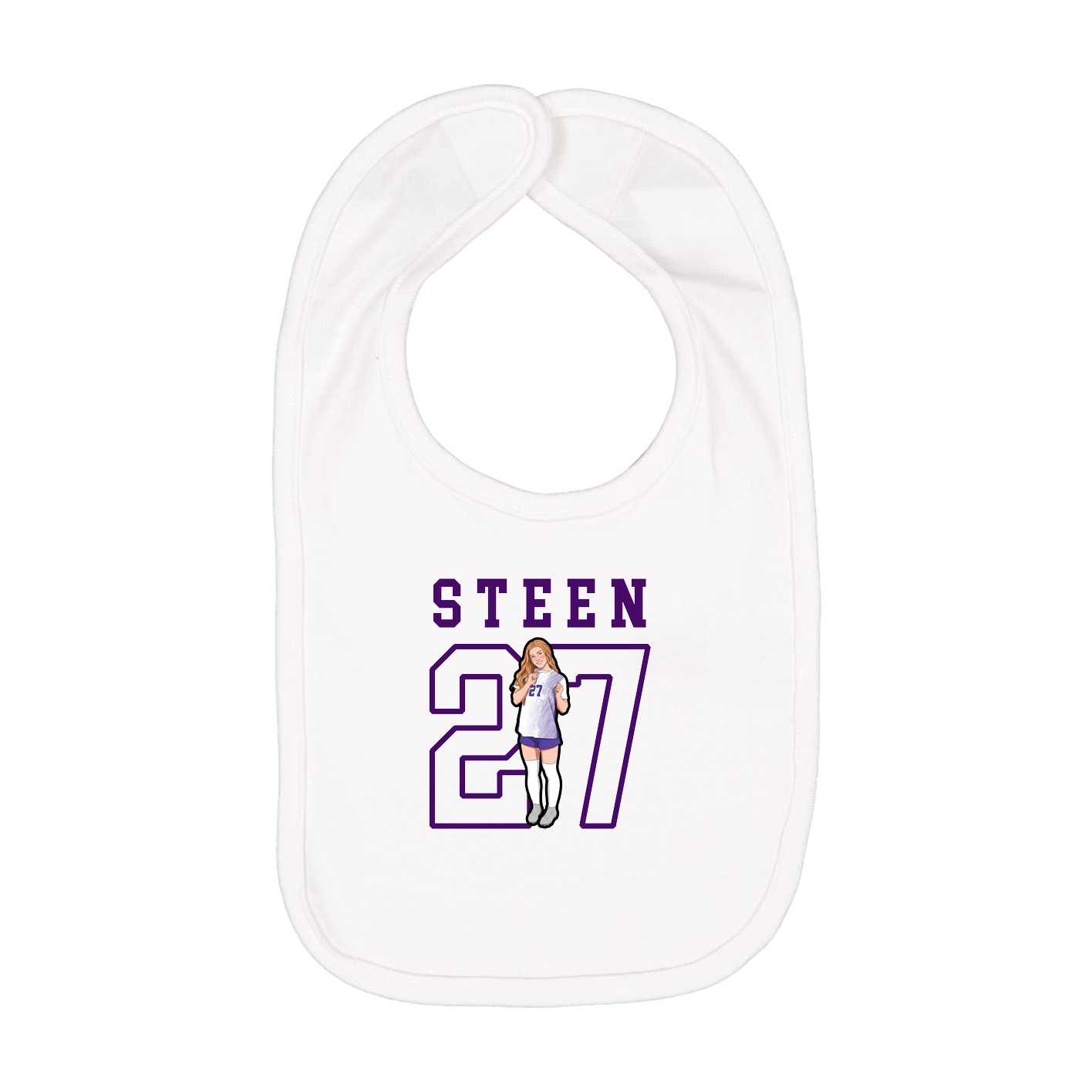 Infant Bib — Shirsey in White