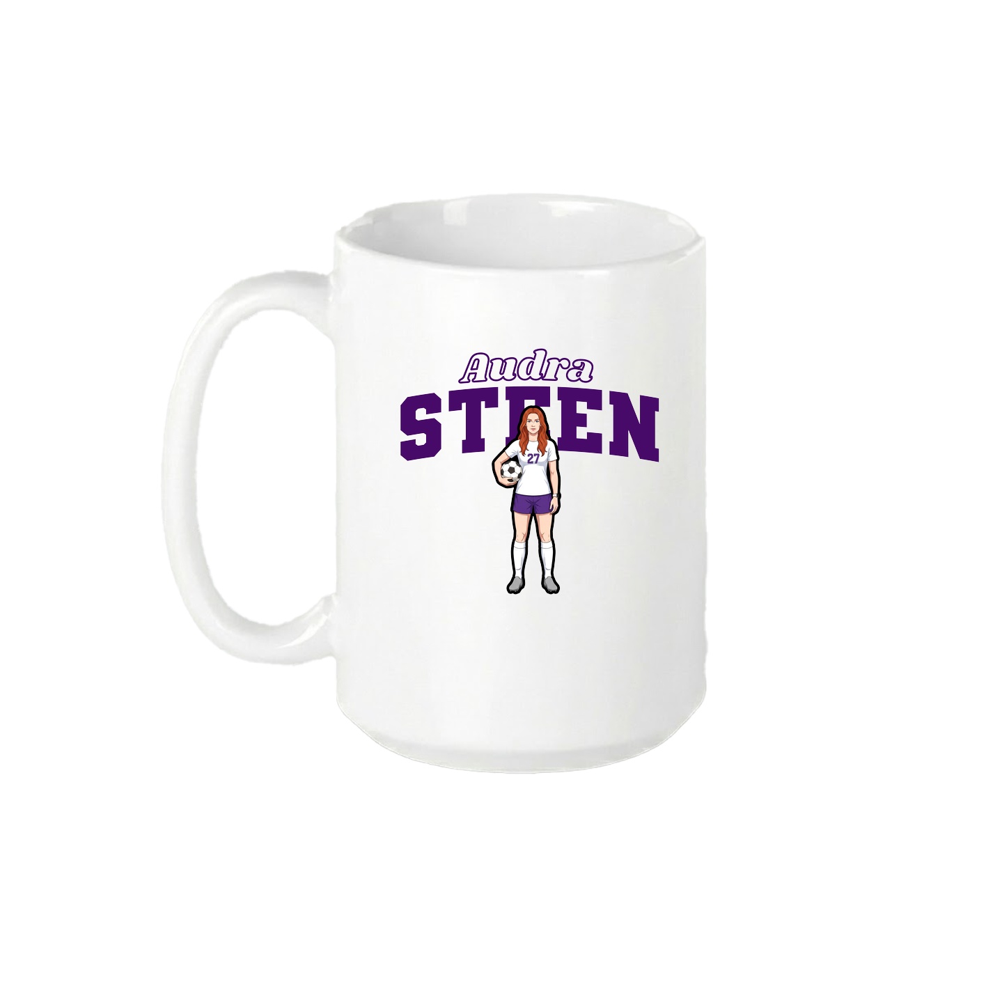 15oz Coffee Mug — Name Arch in White