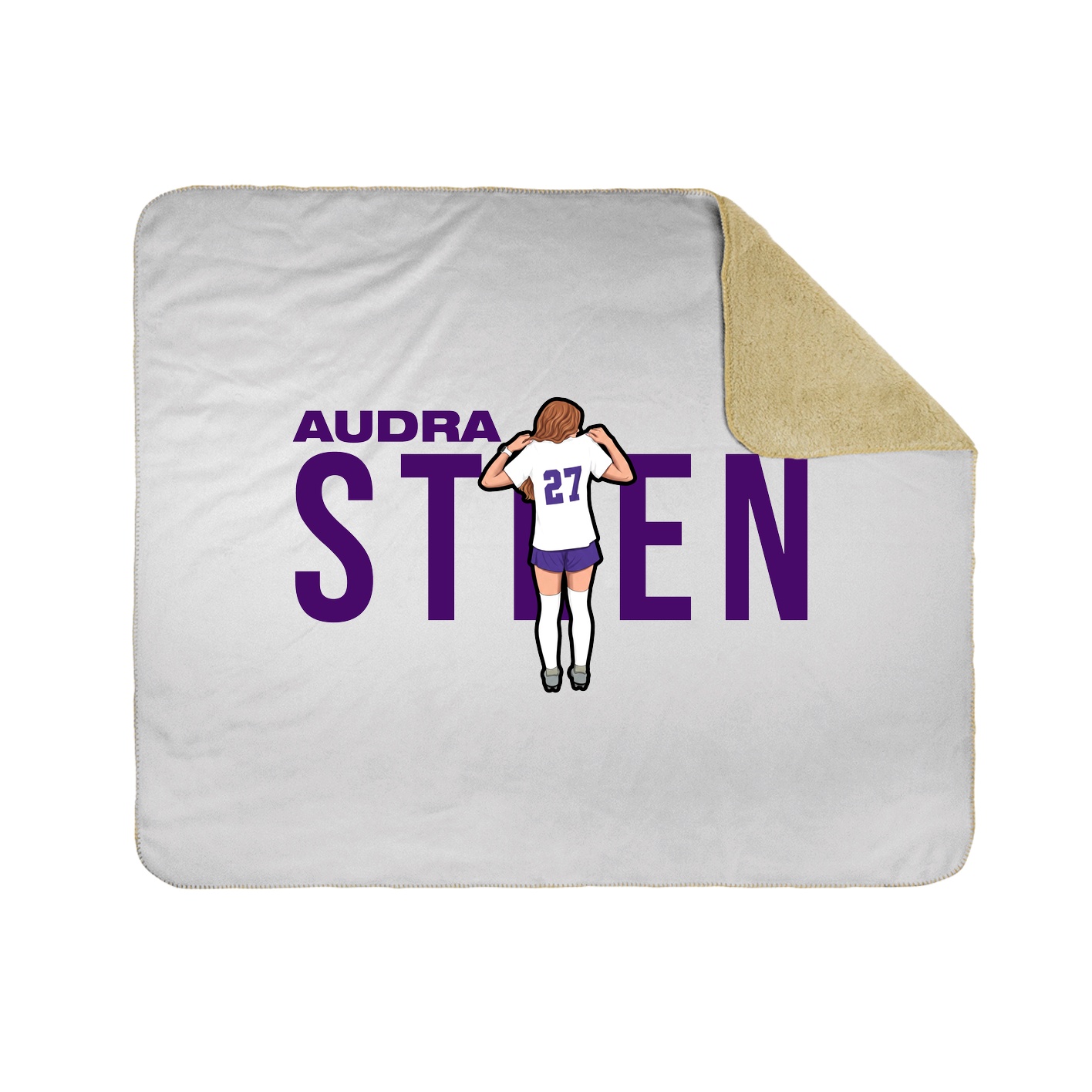 Throw Blanket — Player Name in White