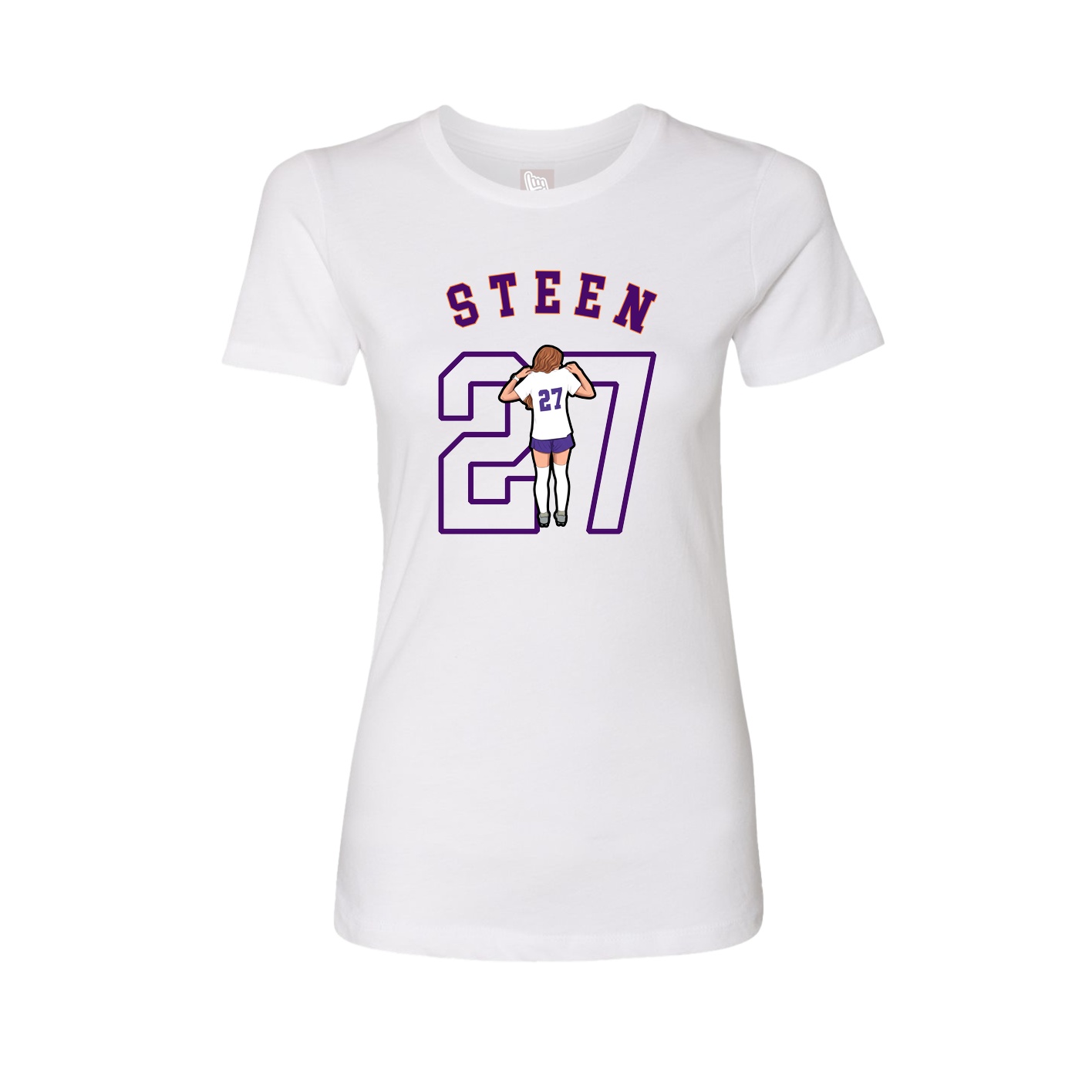 Fitted Women's Tee — Shirsey Arch in White
