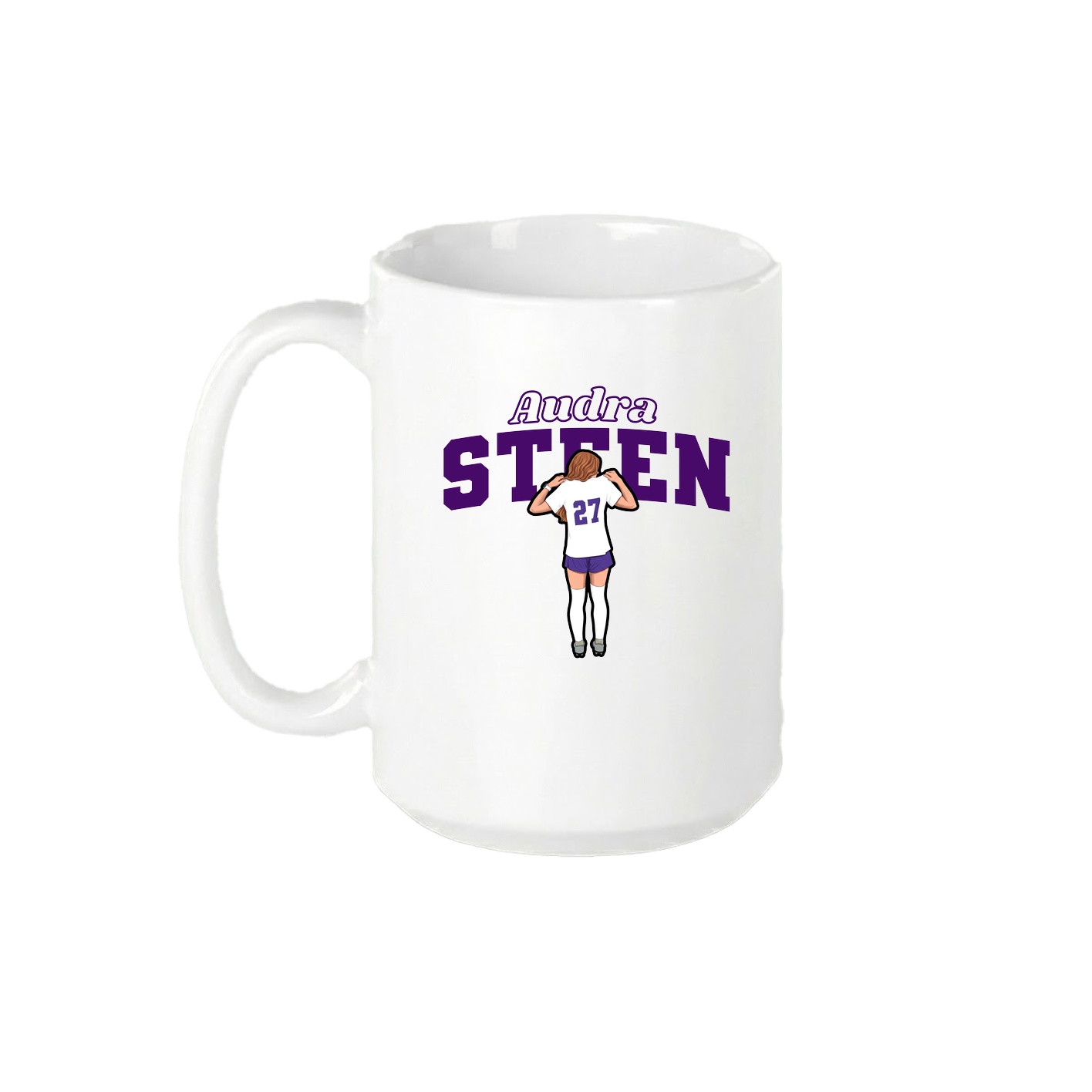 15oz Coffee Mug — Name Arch in White