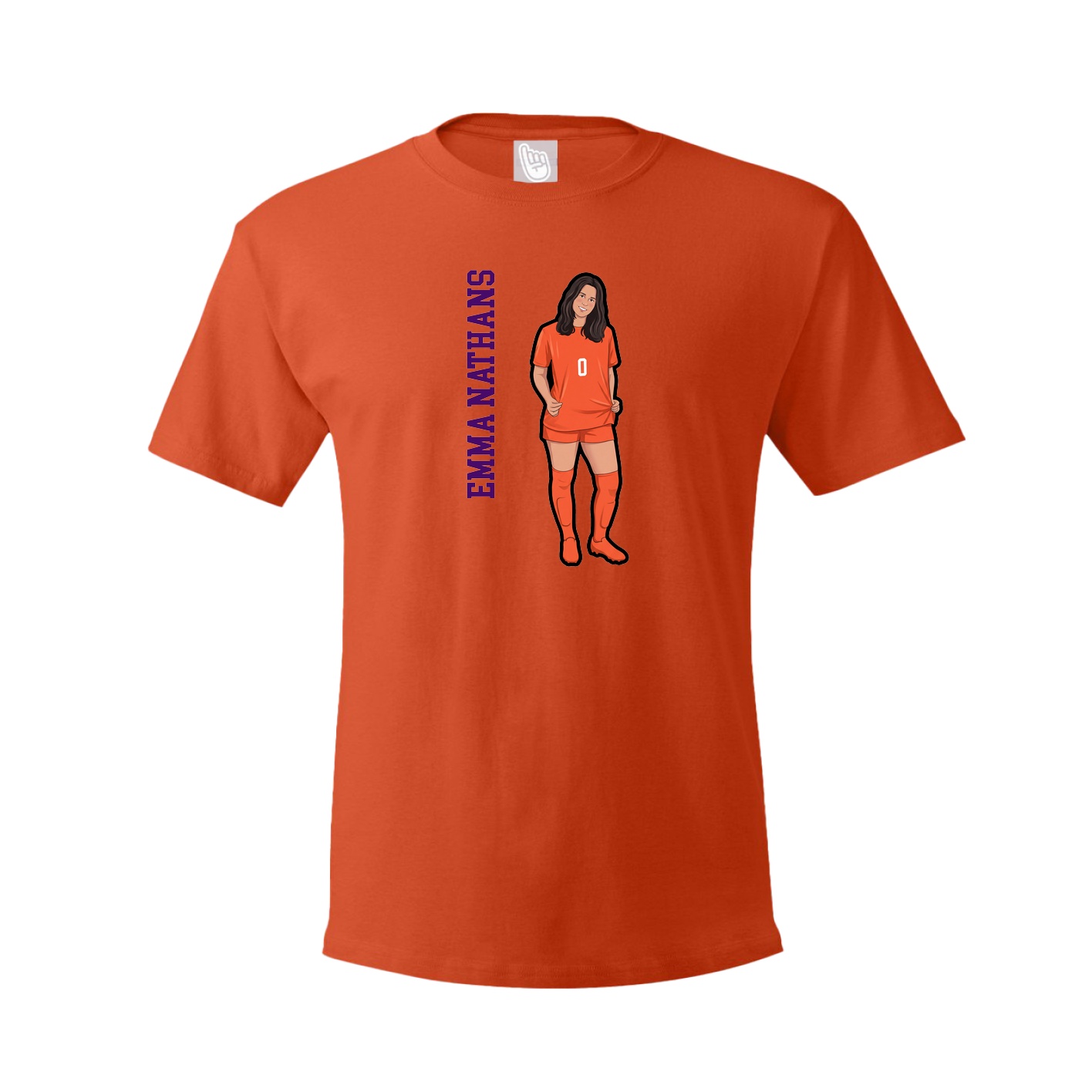 Youth Tee — Name Vertical in Orange
