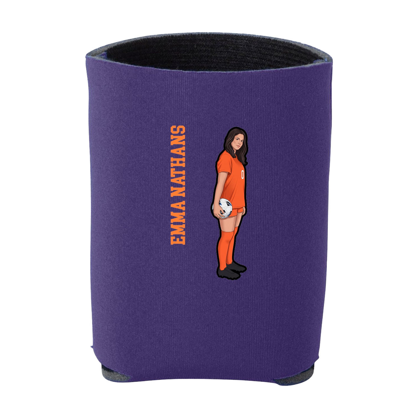 Can Holder — Name Vertical in Purple