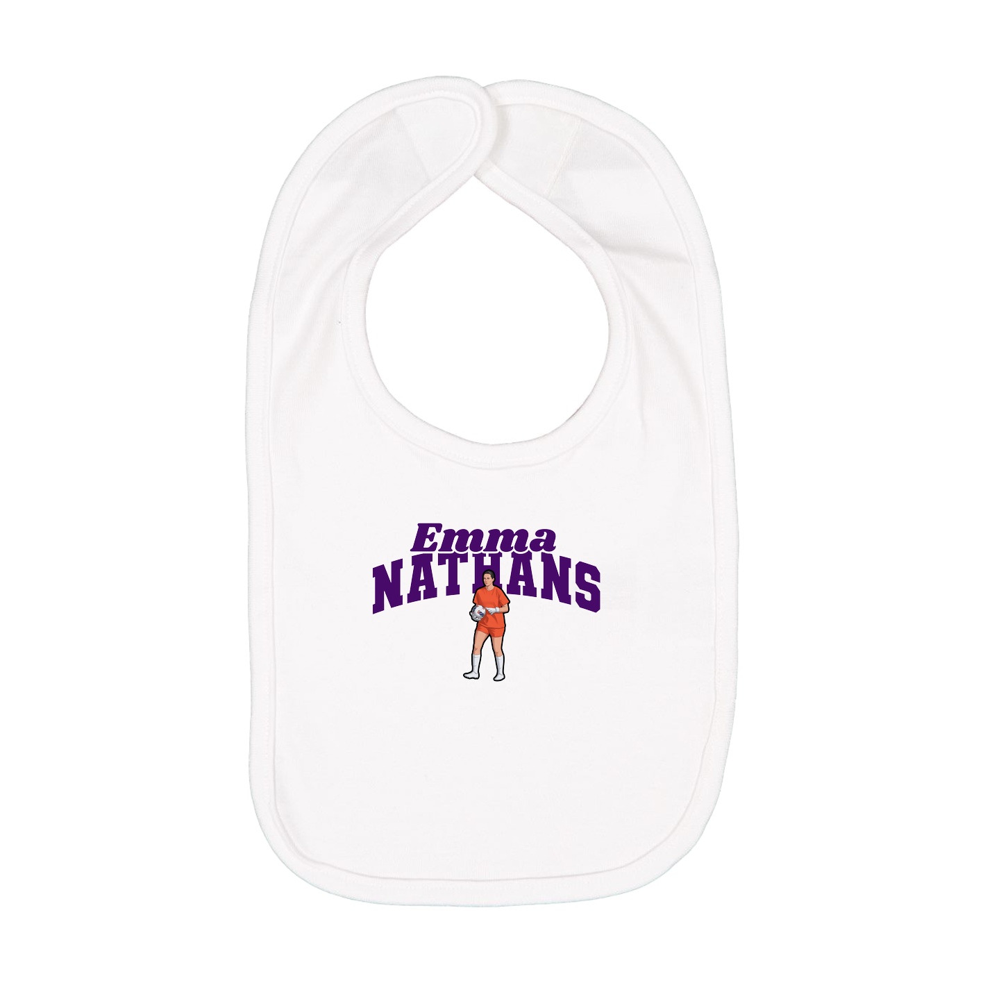 Infant Bib — Signature Arch in White