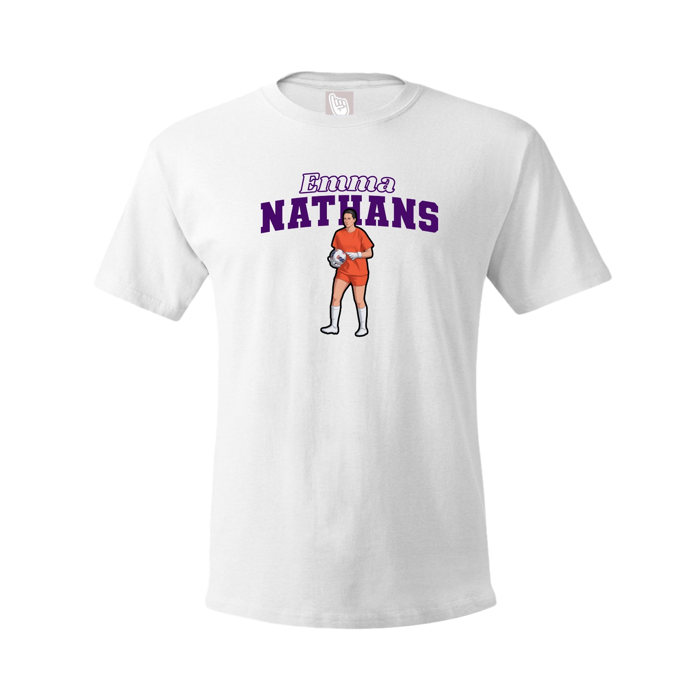 Youth Tee — Name Arch in White