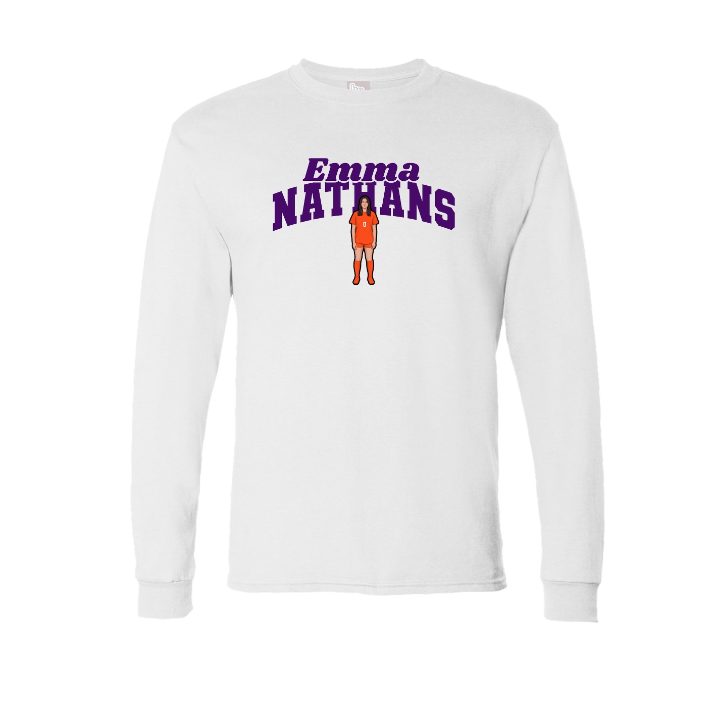 Long Sleeve Tee — Signature Arch in White