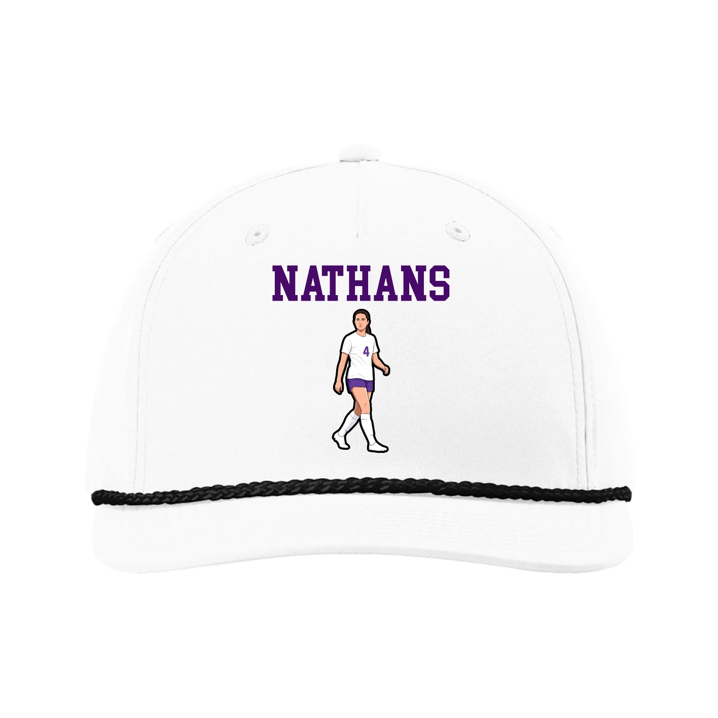 Five-Panel Classic Rope Cap — Shirsey in White