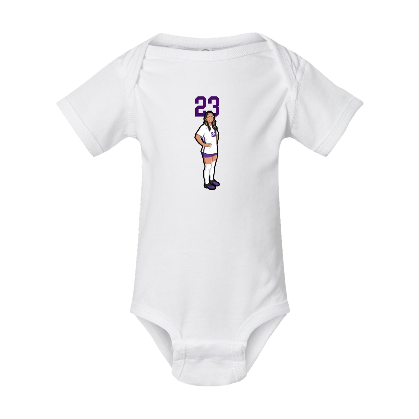 Baby Onesie — Number Top in White