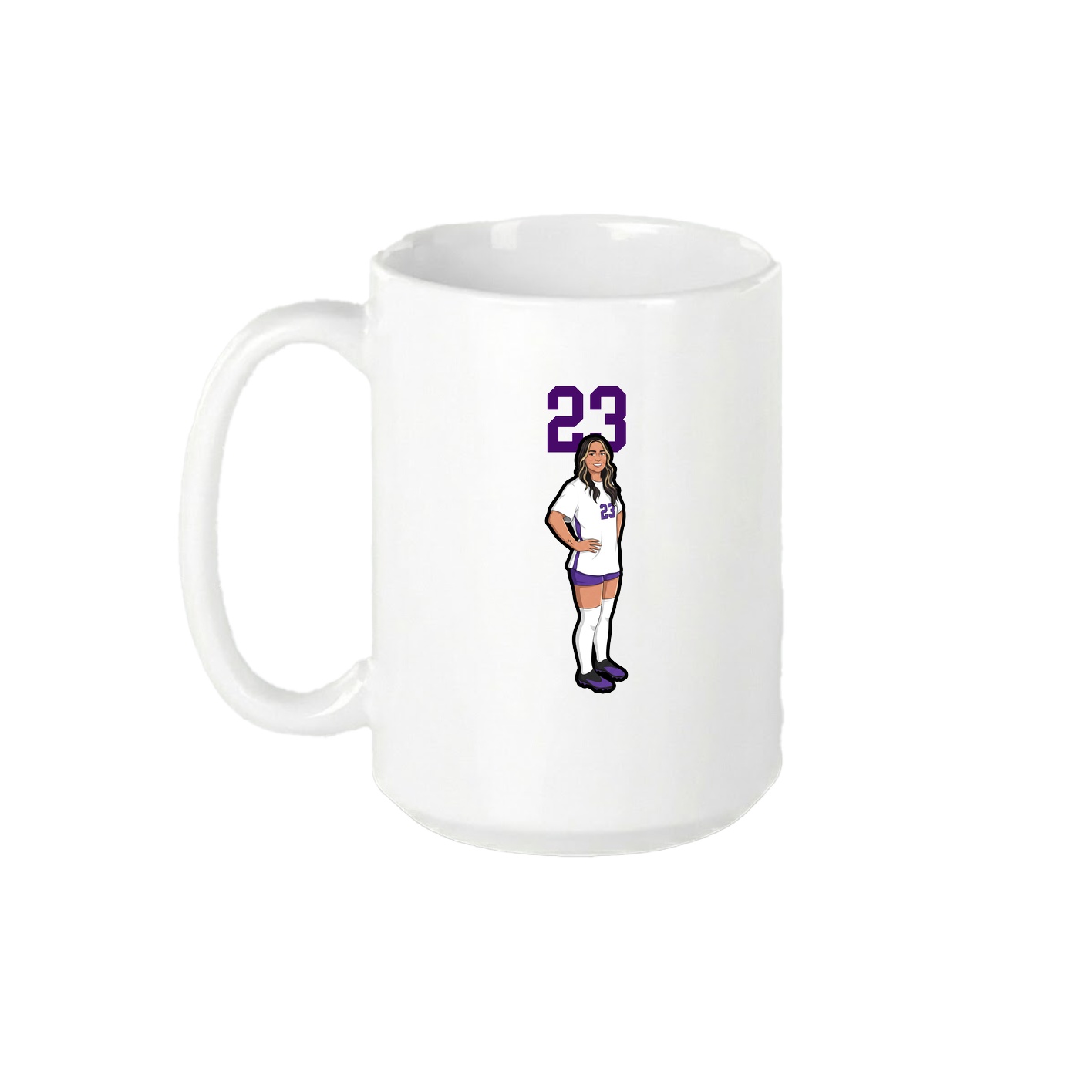 15oz Coffee Mug — Number Top in White