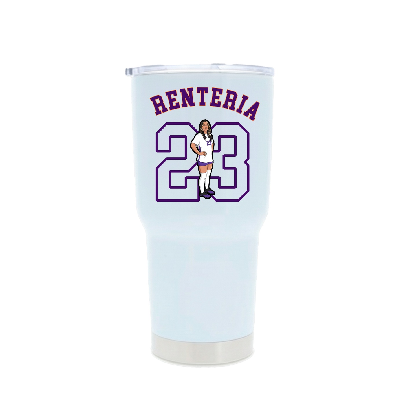30oz Stainless Steel Tumbler — Shirsey Arch in White
