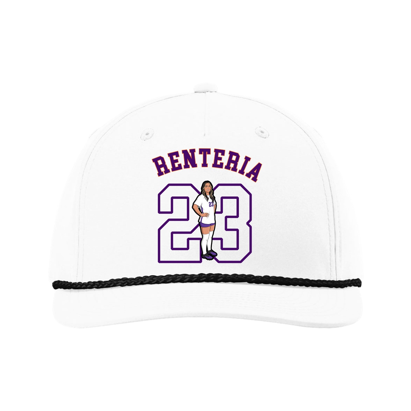 Five-Panel Classic Rope Cap — Shirsey Arch in White