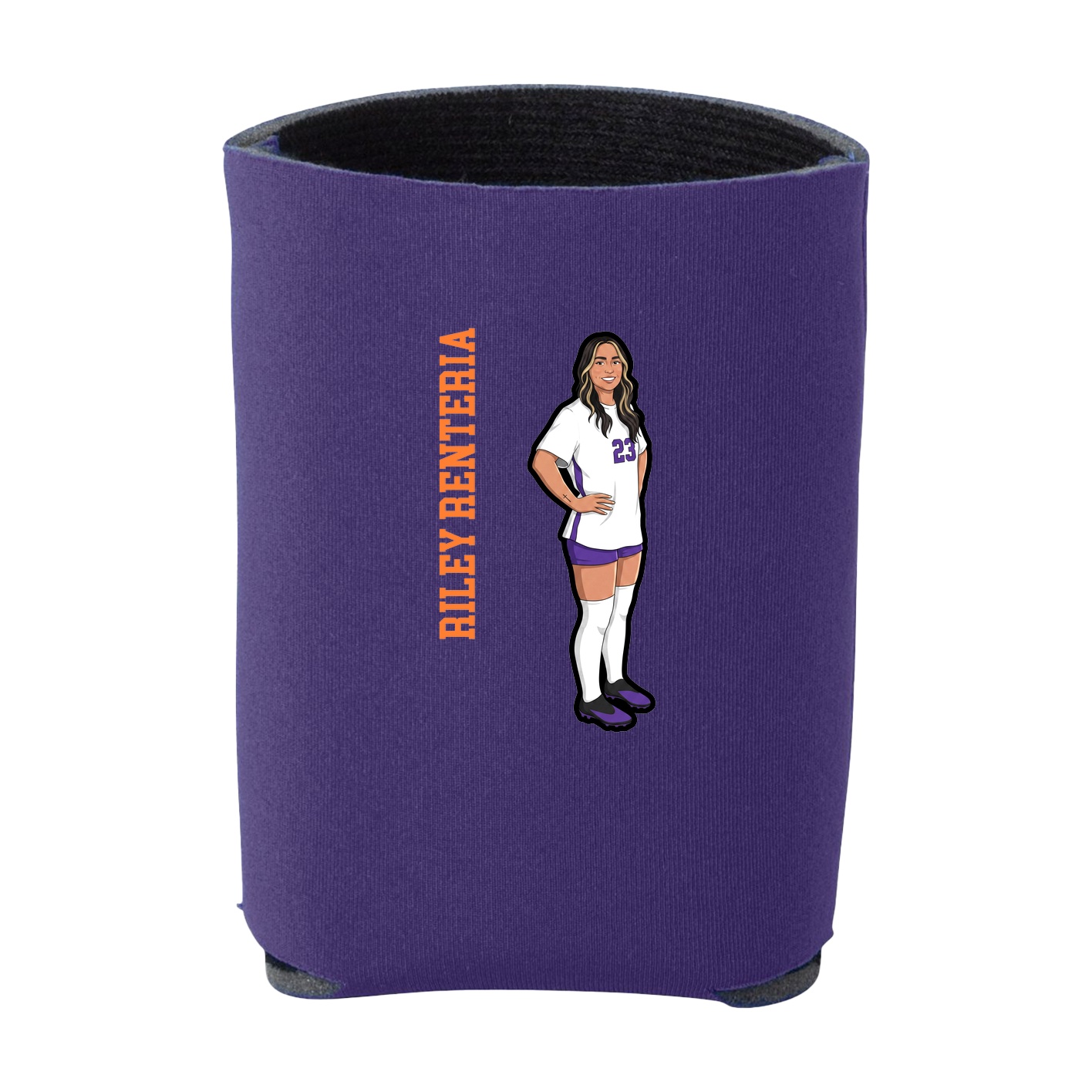 Can Holder — Name Vertical in Purple
