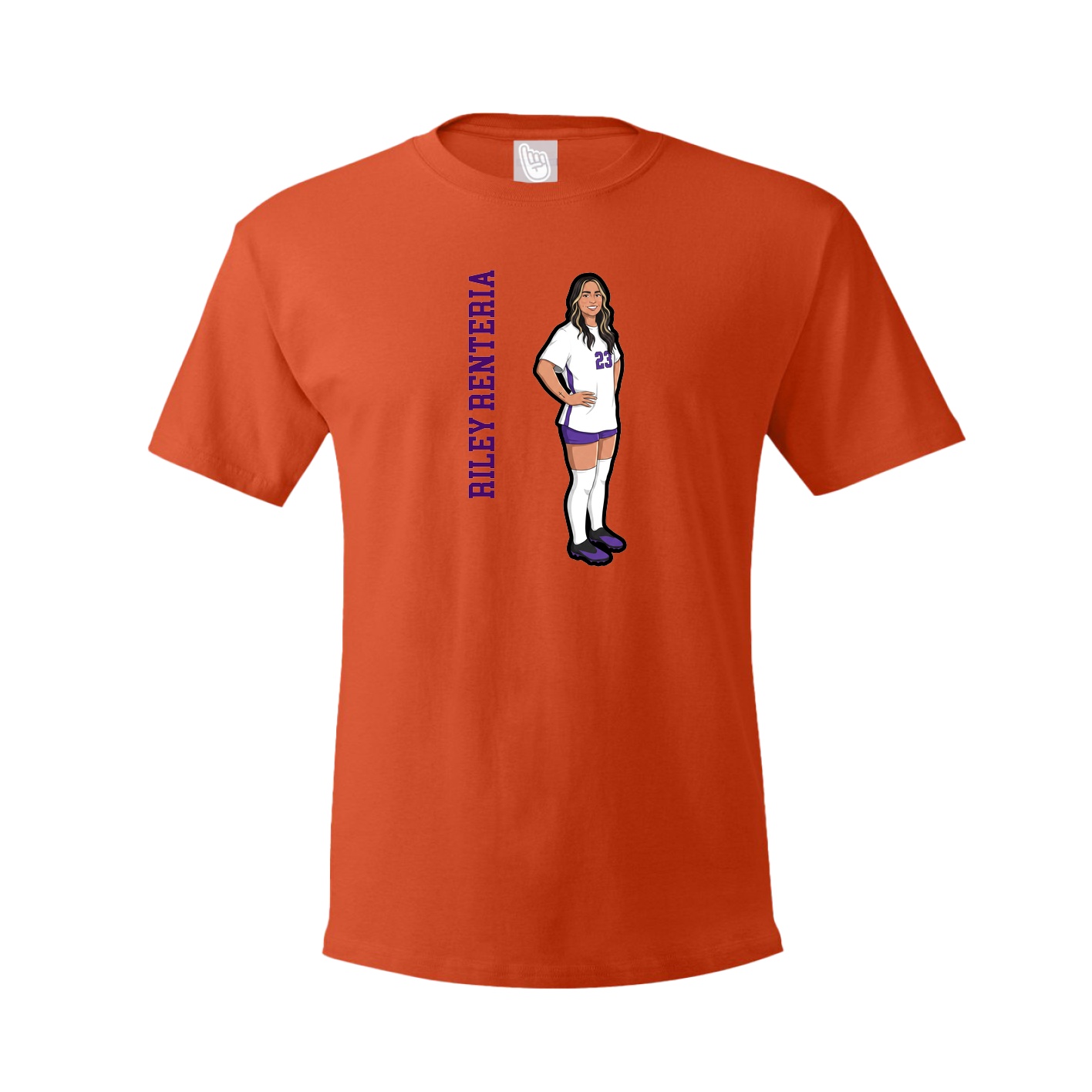 Youth Tee — Name Vertical in Orange