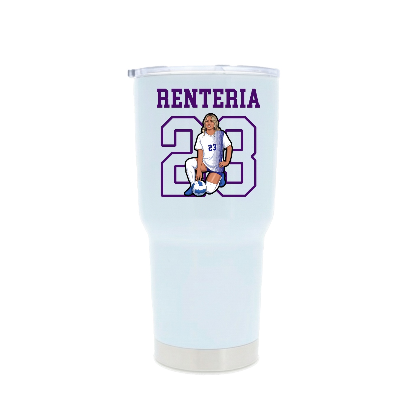 30oz Stainless Steel Tumbler — Shirsey in White