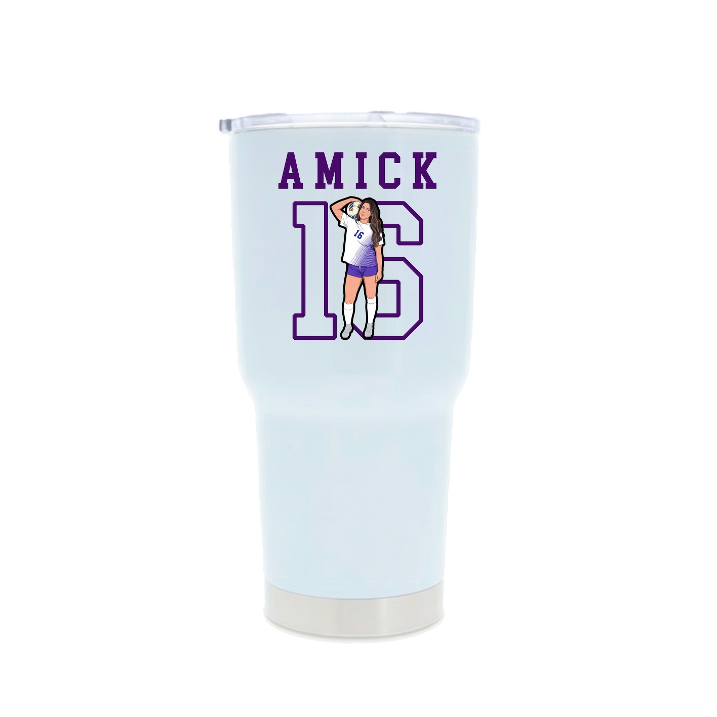 30oz Stainless Steel Tumbler — Shirsey in White
