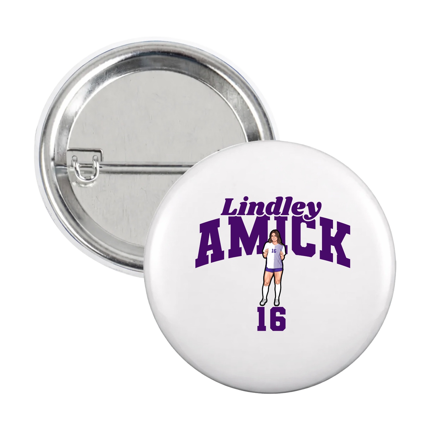 Game Day Button — Signature Arch in White