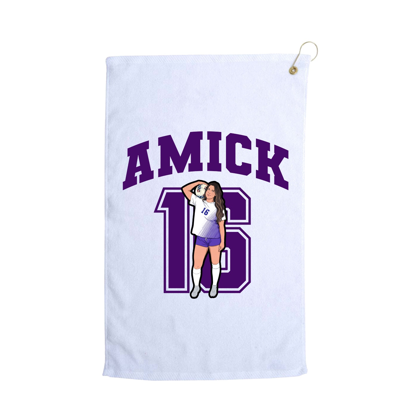 Golf Towel — Number in White