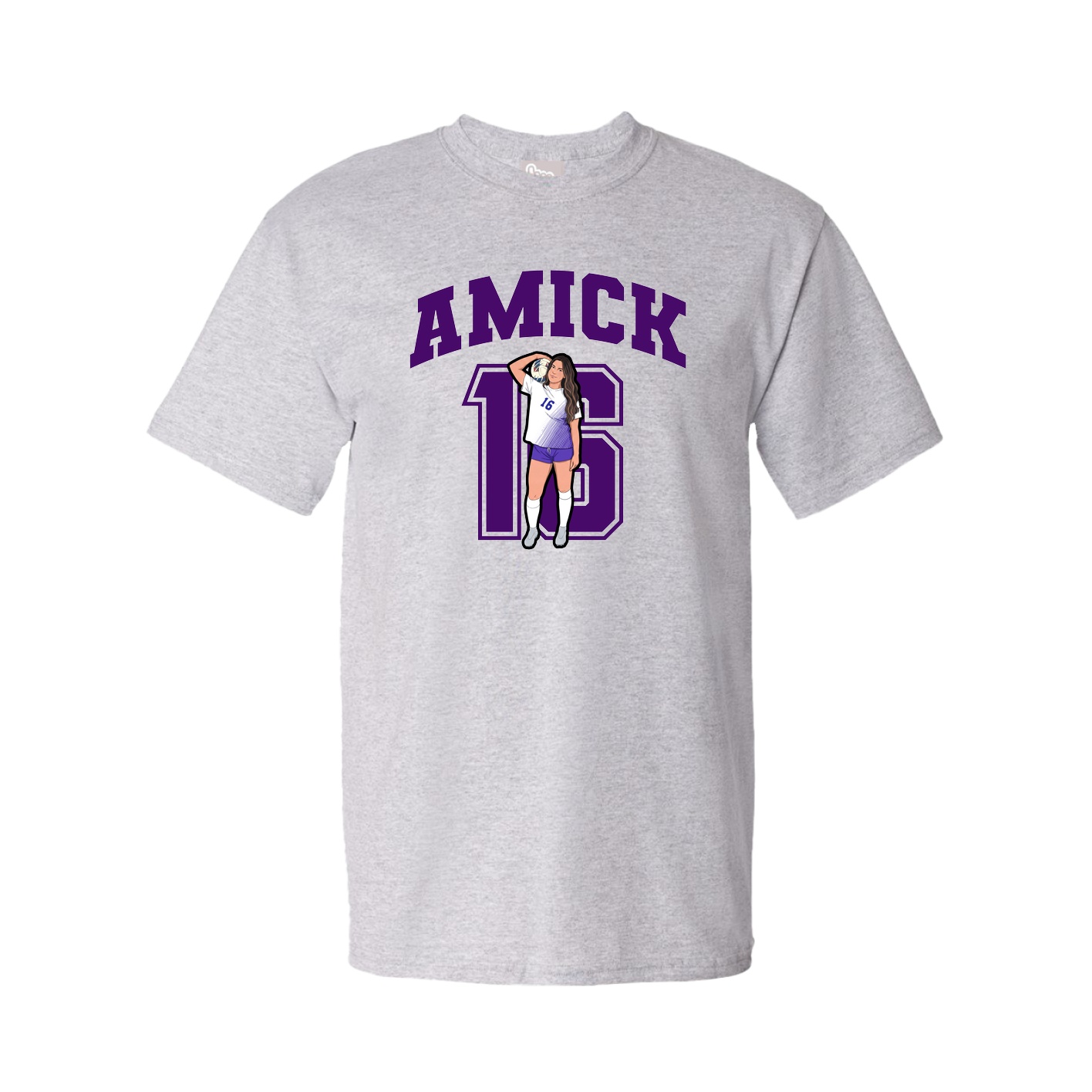 Youth Tee — Number in Grey