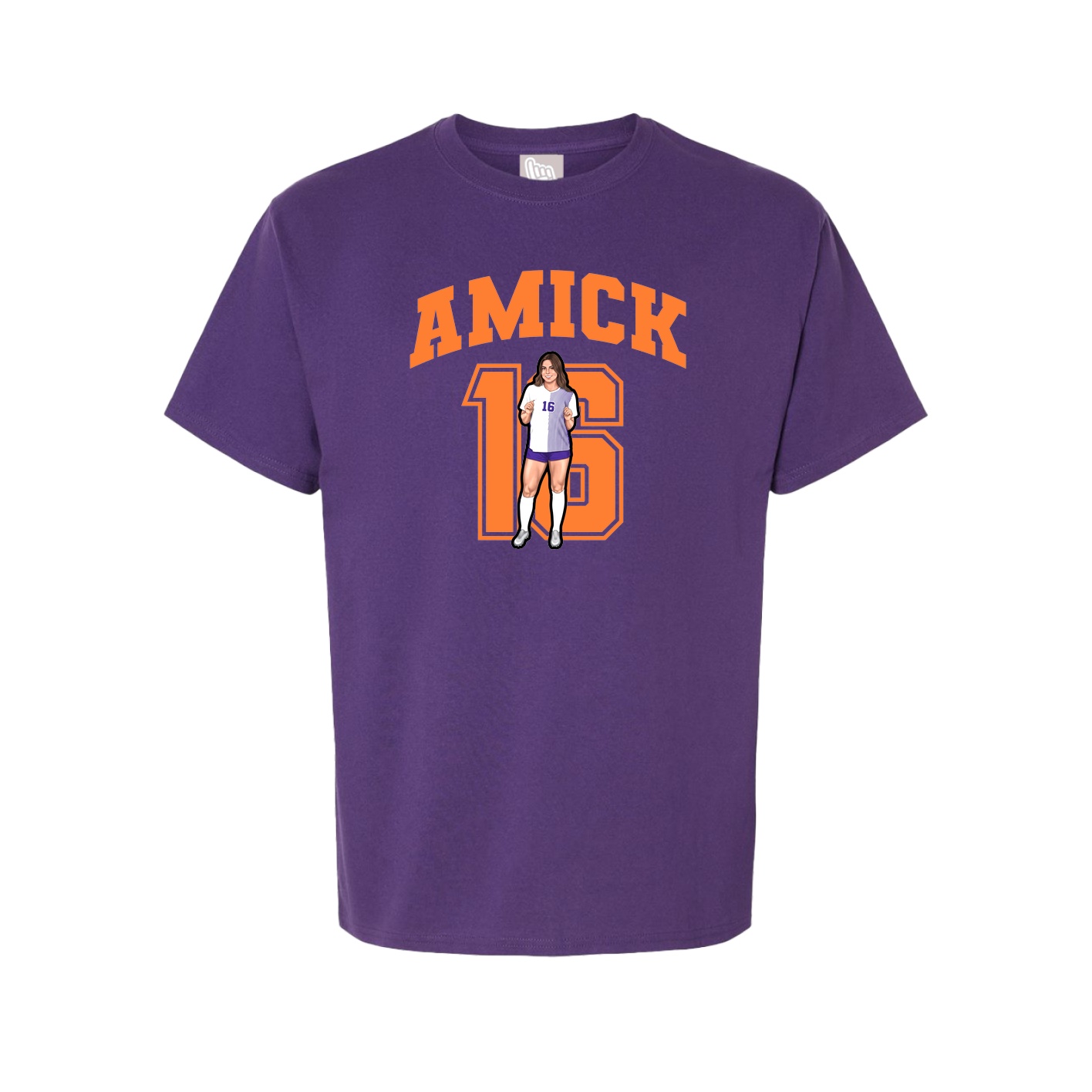 Youth Tee — Number in Purple