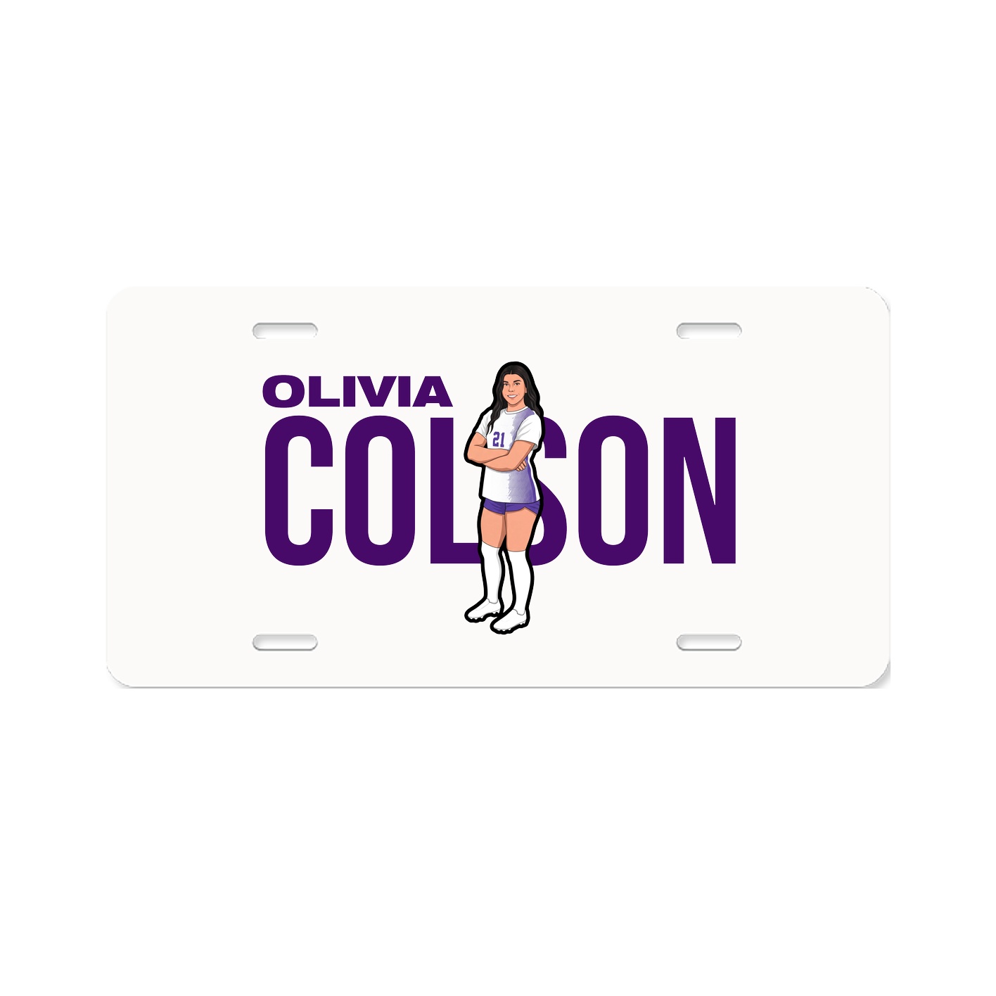 License Plate — Player Name in Classic
