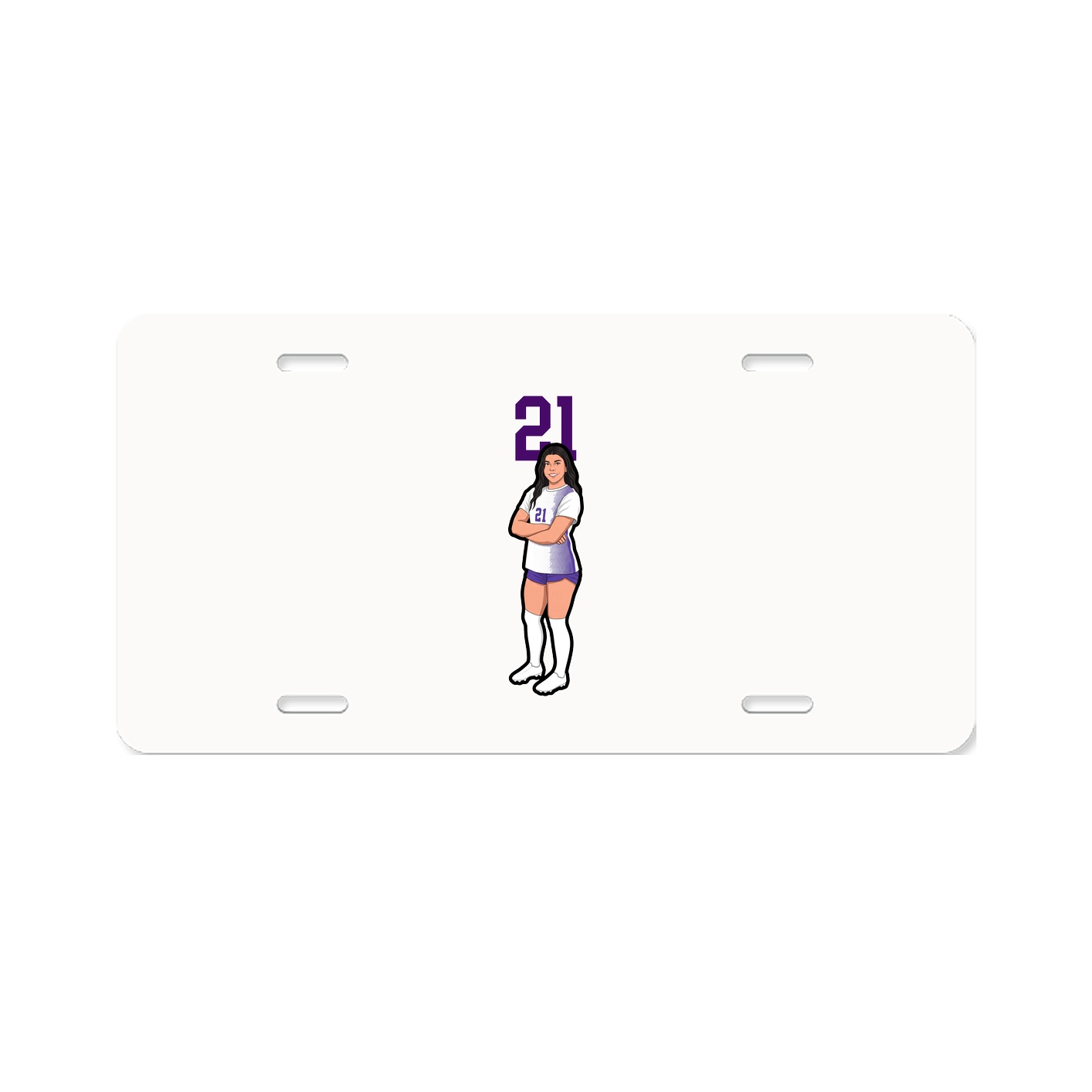 License Plate — Number Top in Classic
