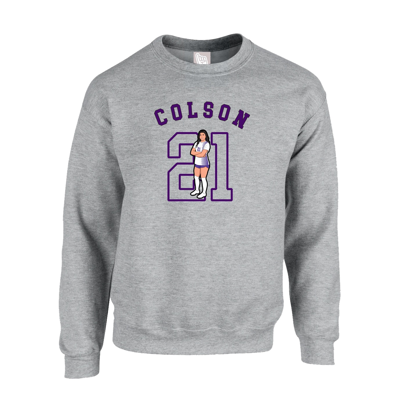 Fleece Crew — Shirsey Arch in Grey