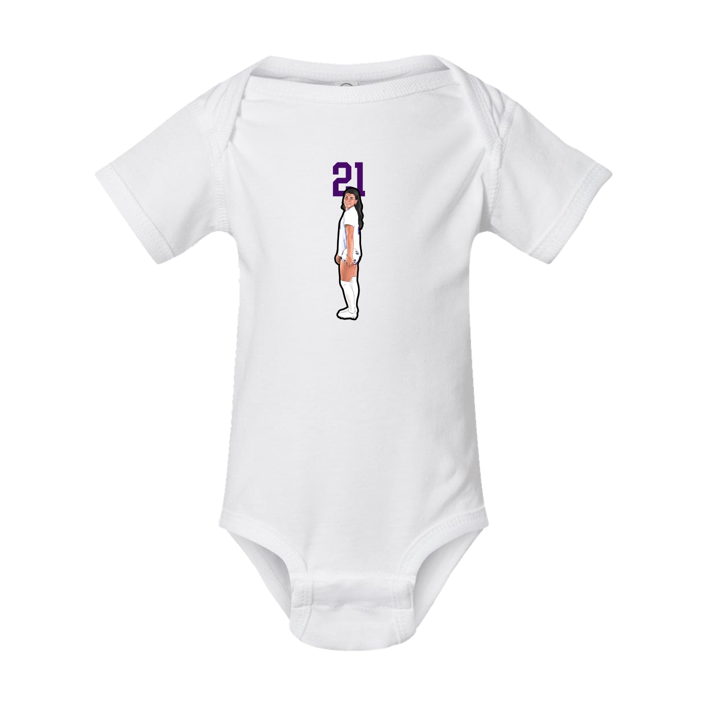 Baby Onesie — Number Top in White