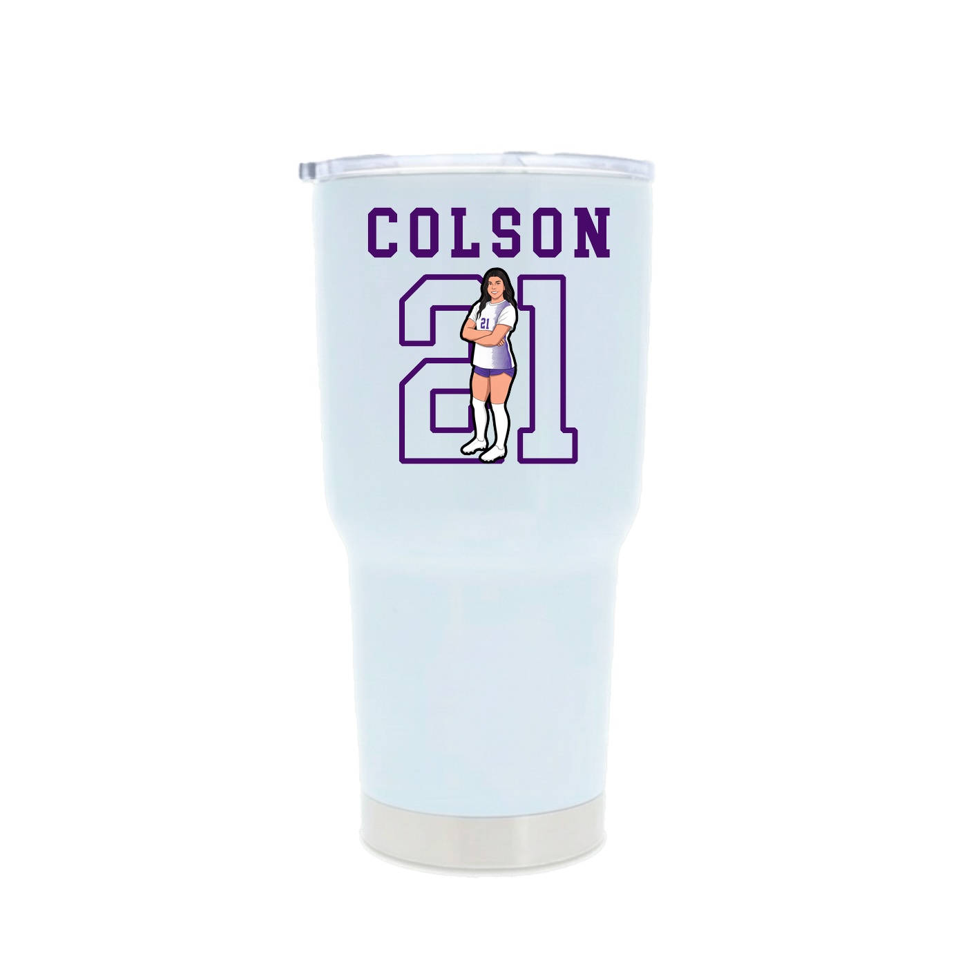 30oz Stainless Steel Tumbler — Shirsey in White