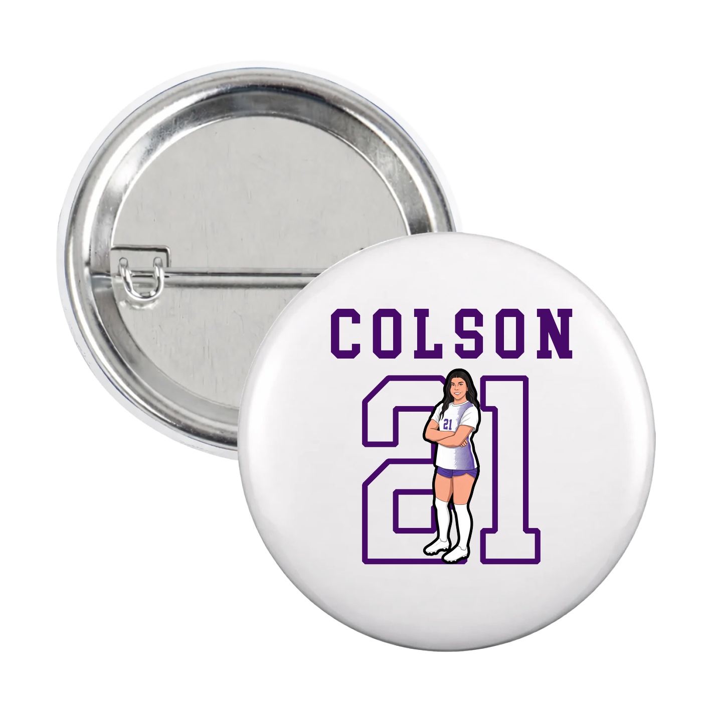 Game Day Button — Shirsey in White