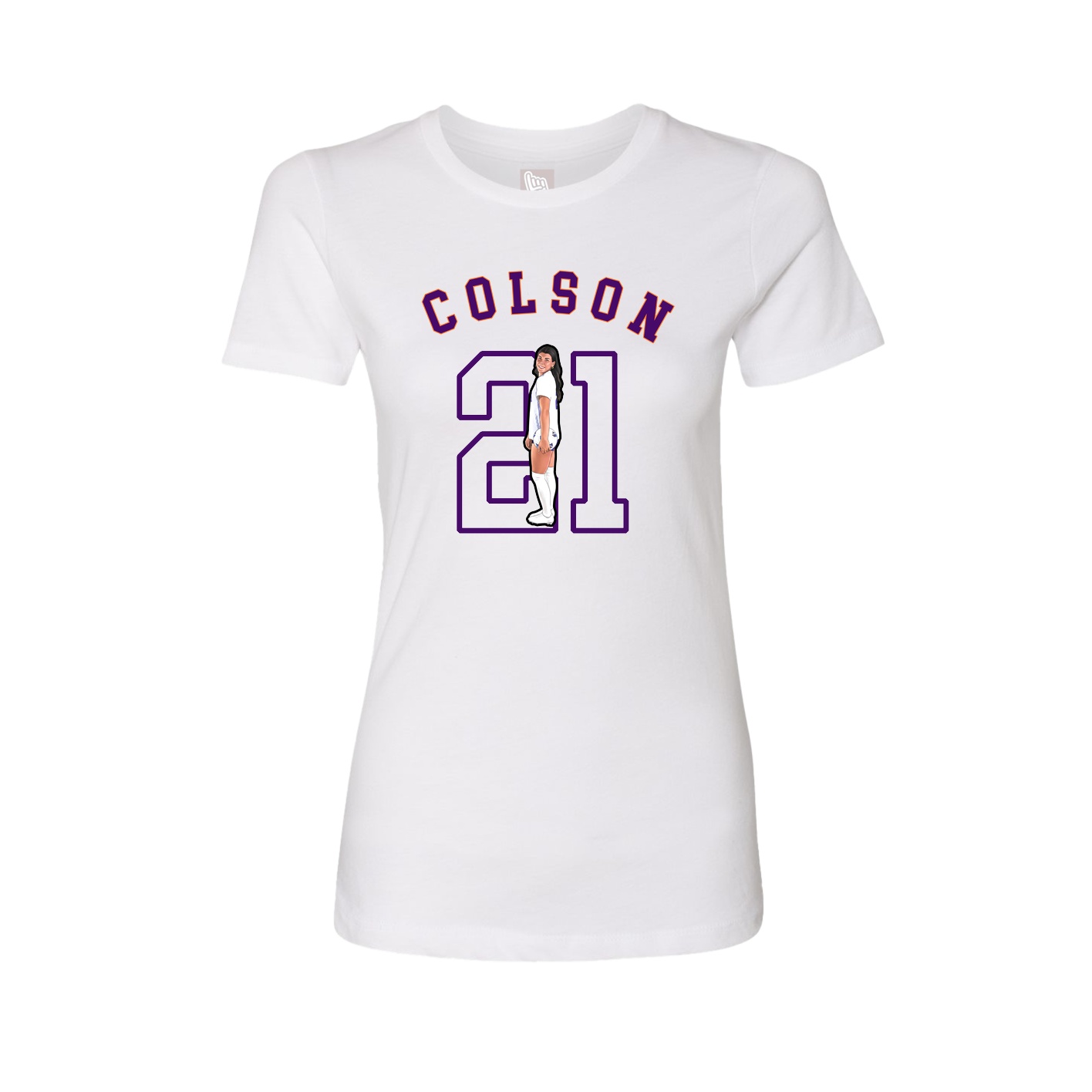 Fitted Women's Tee — Shirsey Arch in White