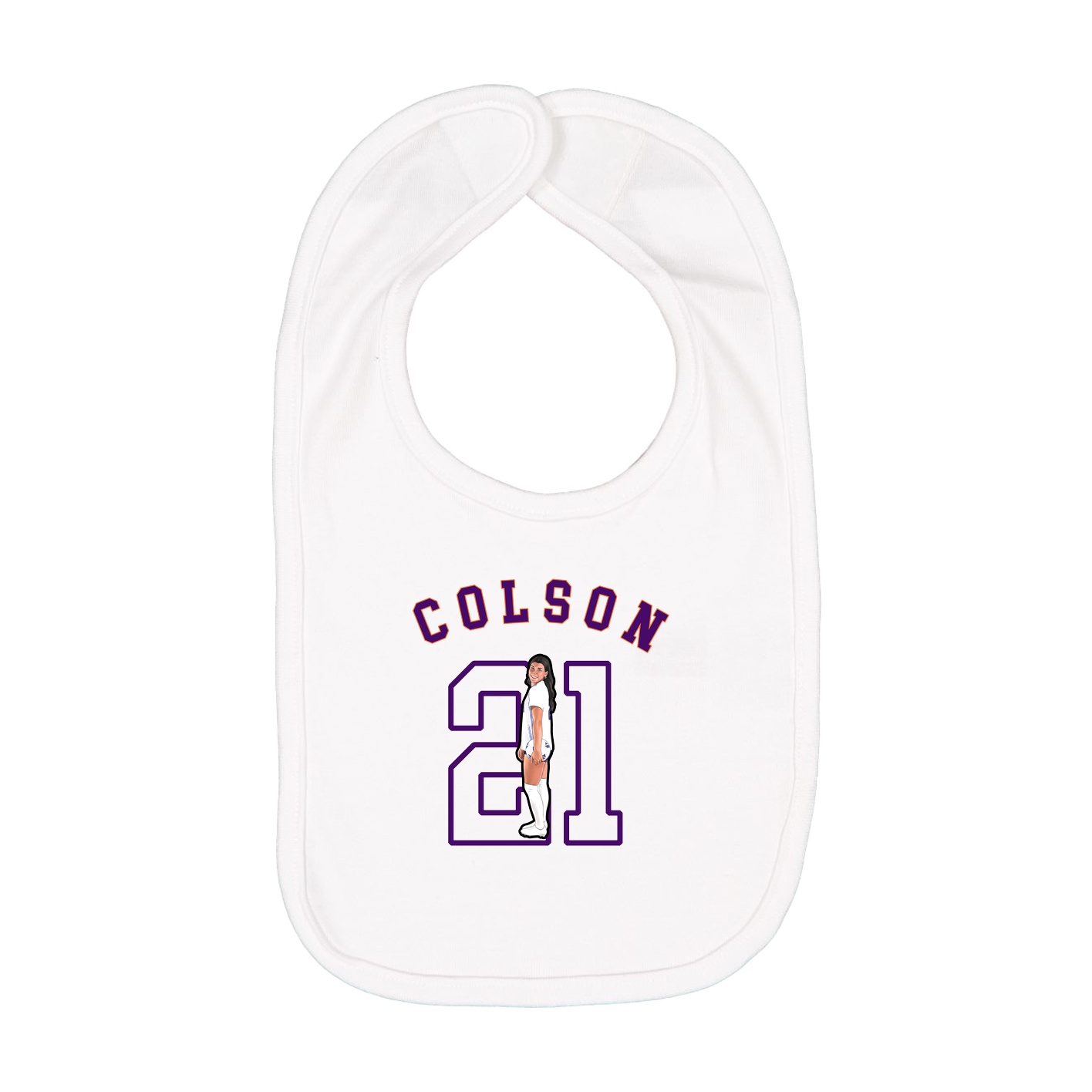 Infant Bib — Shirsey Arch in White
