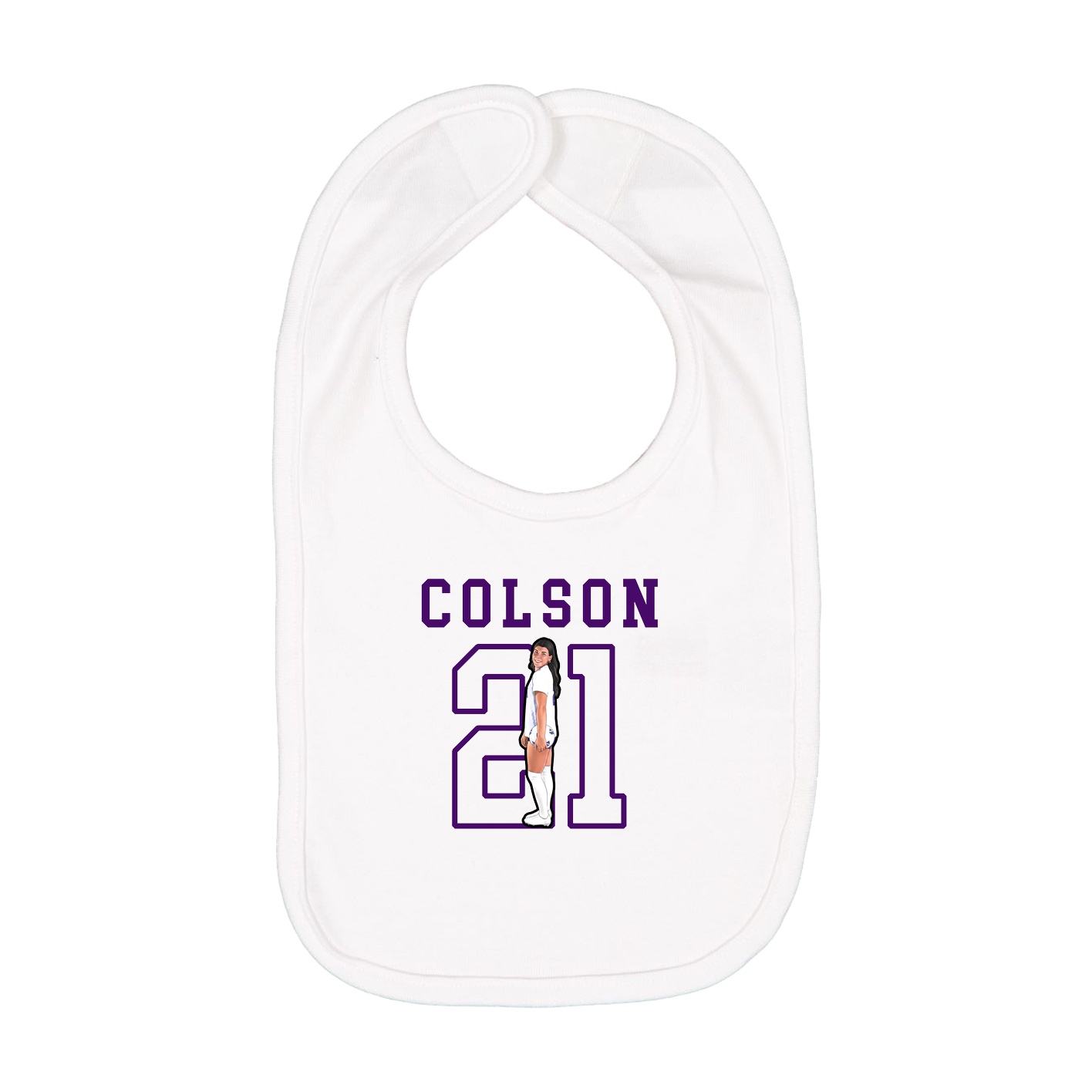 Infant Bib — Shirsey in White