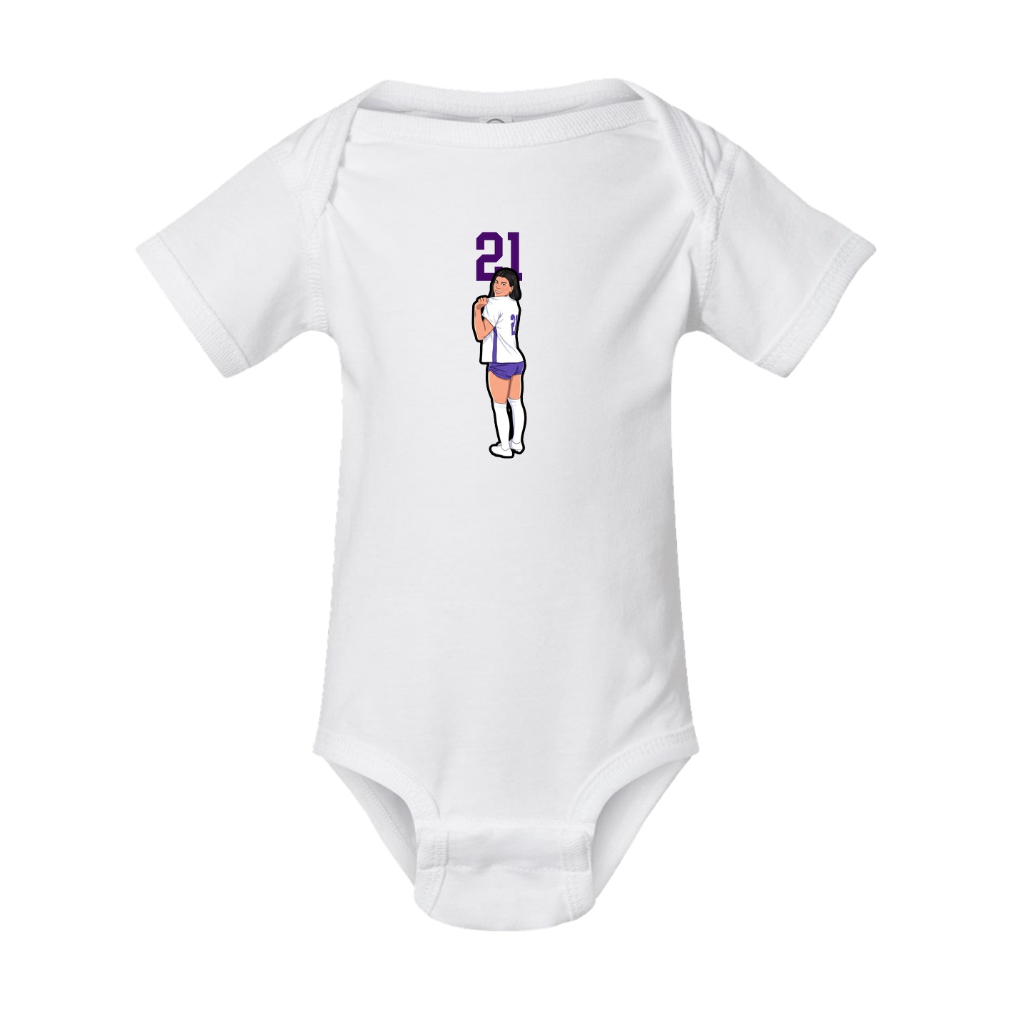 Baby Onesie — Number Top in White