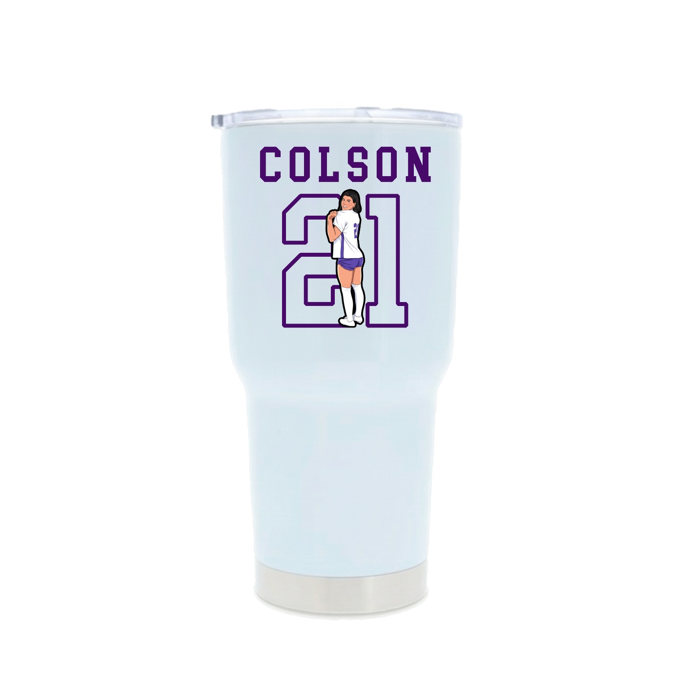 30oz Stainless Steel Tumbler — Shirsey in White
