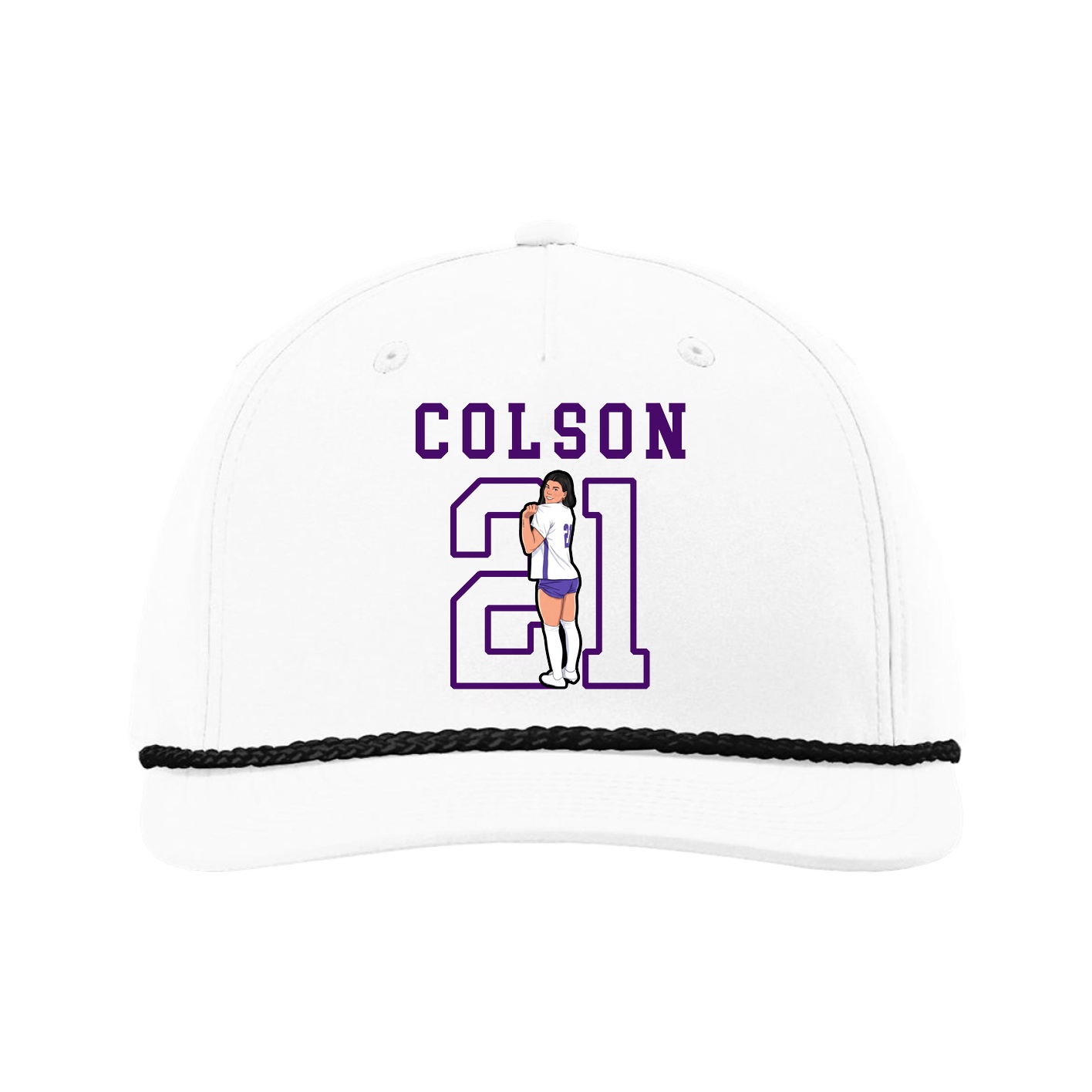 Five-Panel Classic Rope Cap — Shirsey in White