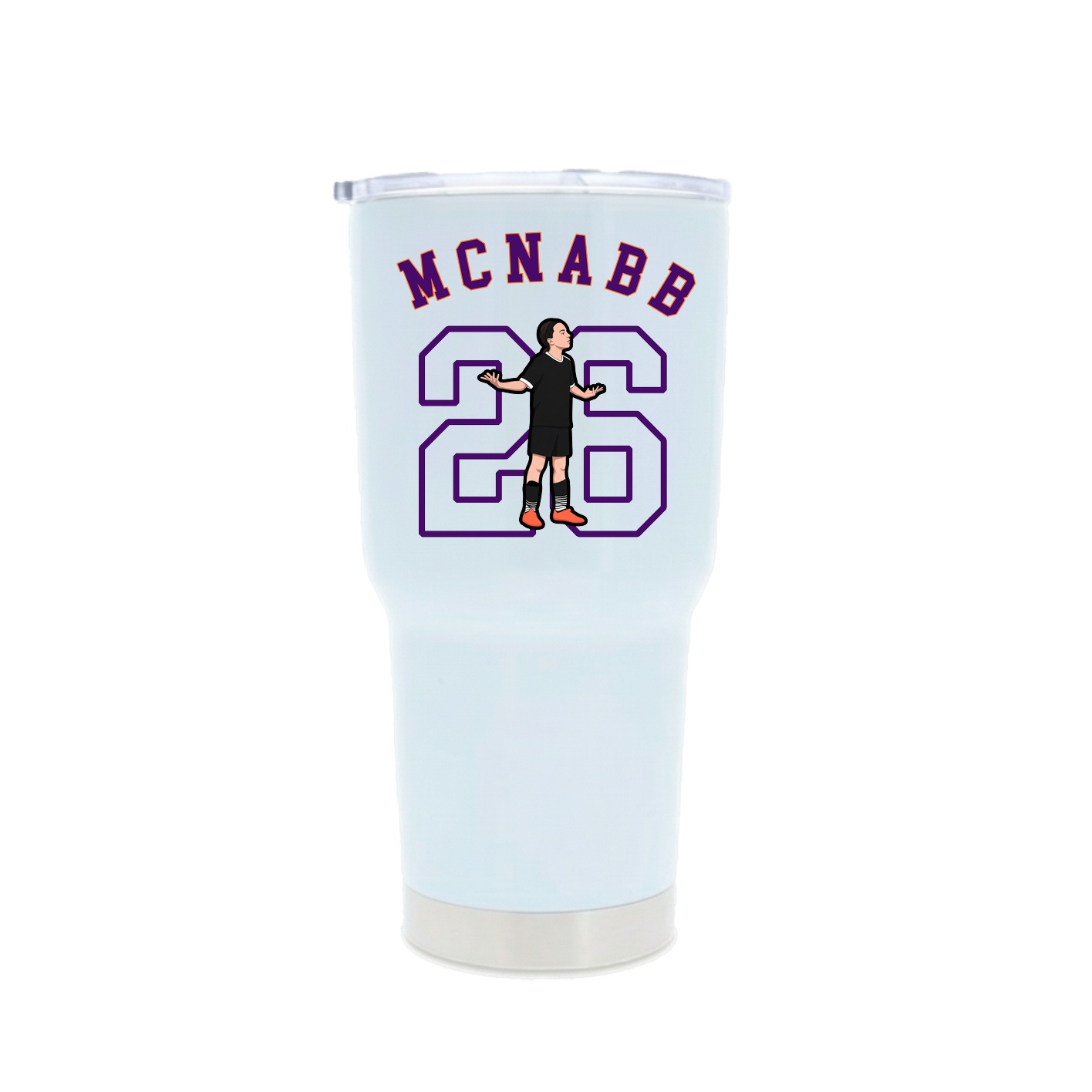 30oz Stainless Steel Tumbler — Shirsey Arch in White