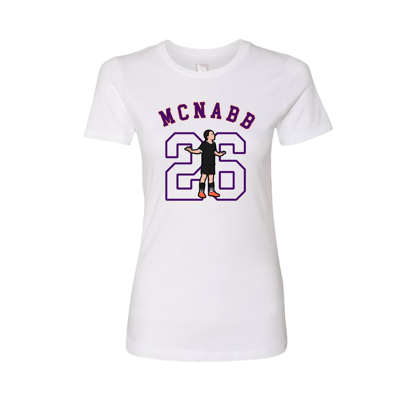 Fitted Women's Tee — Shirsey Arch in White