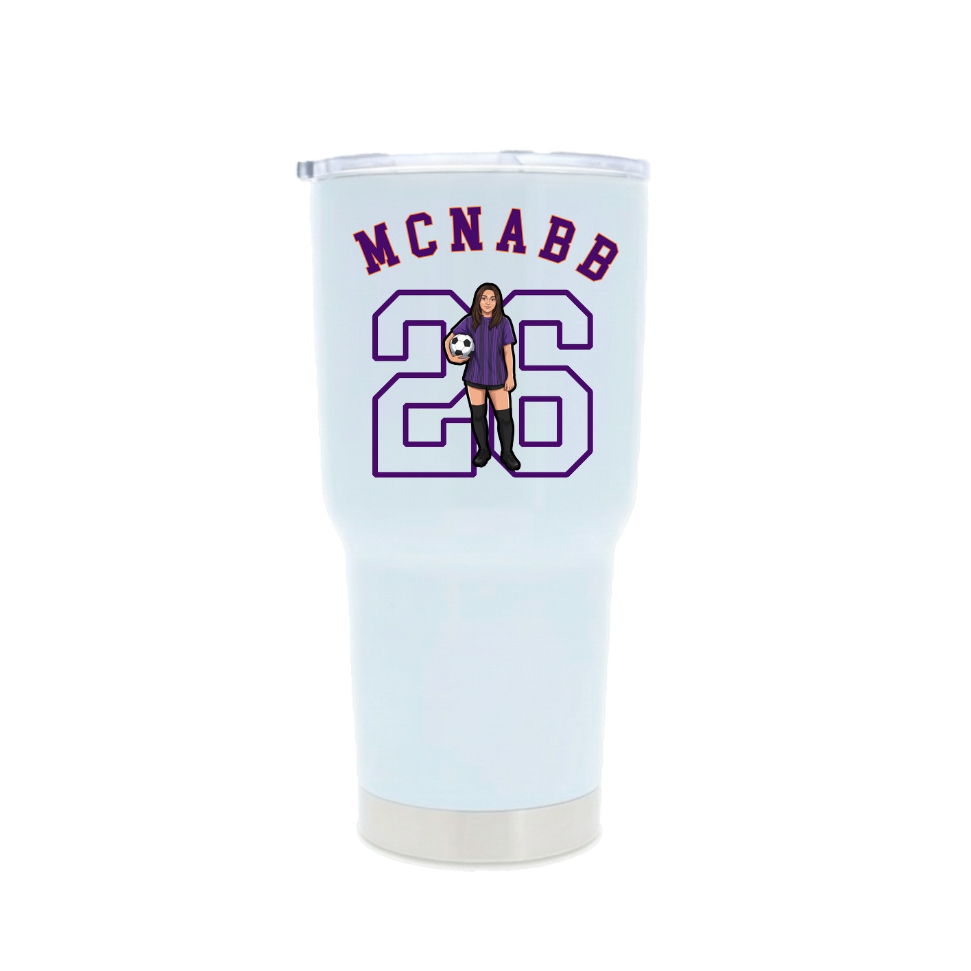 30oz Stainless Steel Tumbler — Shirsey Arch in White