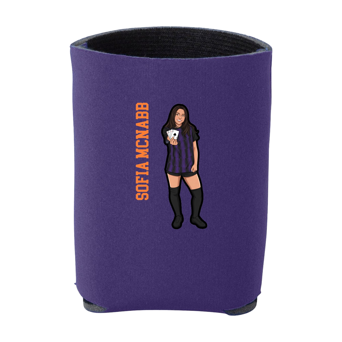 Can Holder — Name Vertical in Purple