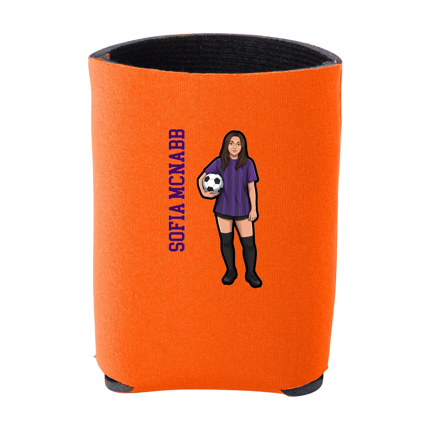 Can Holder — Name Vertical in Orange