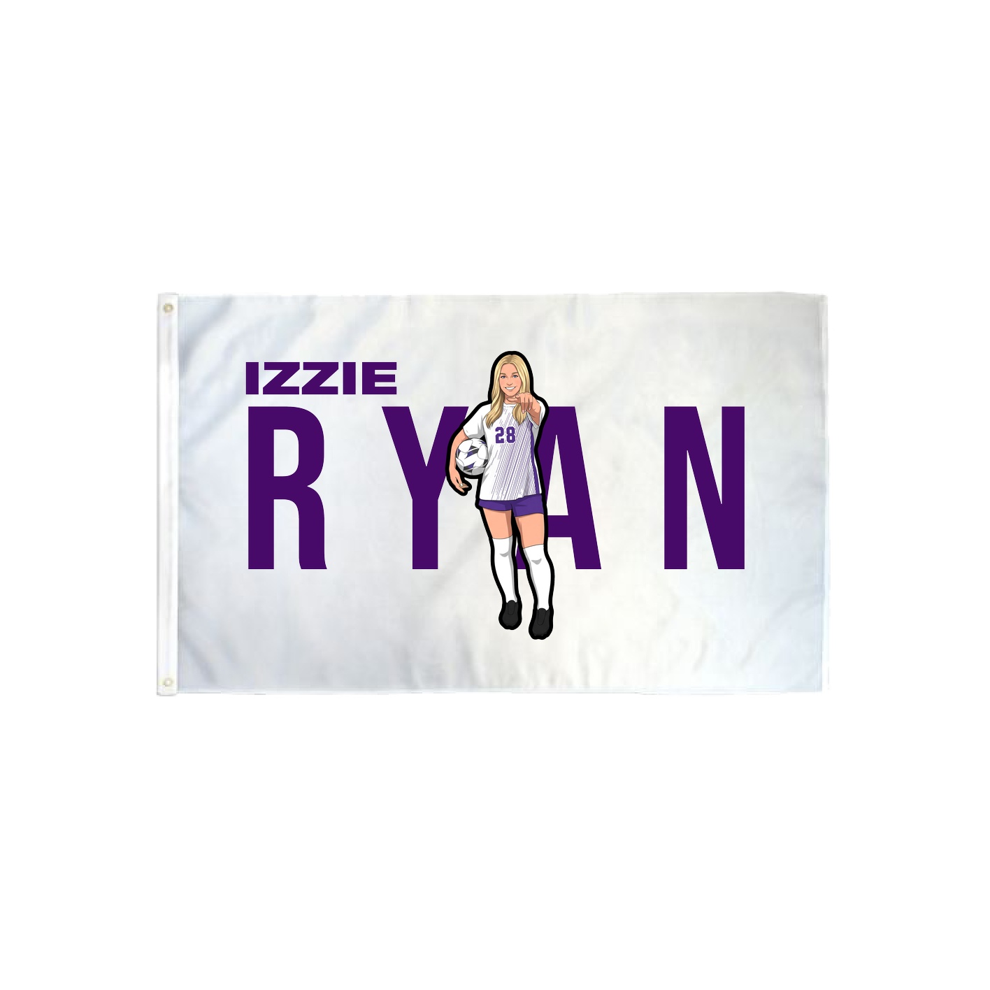 3x5 Flag — Player Name in Classic