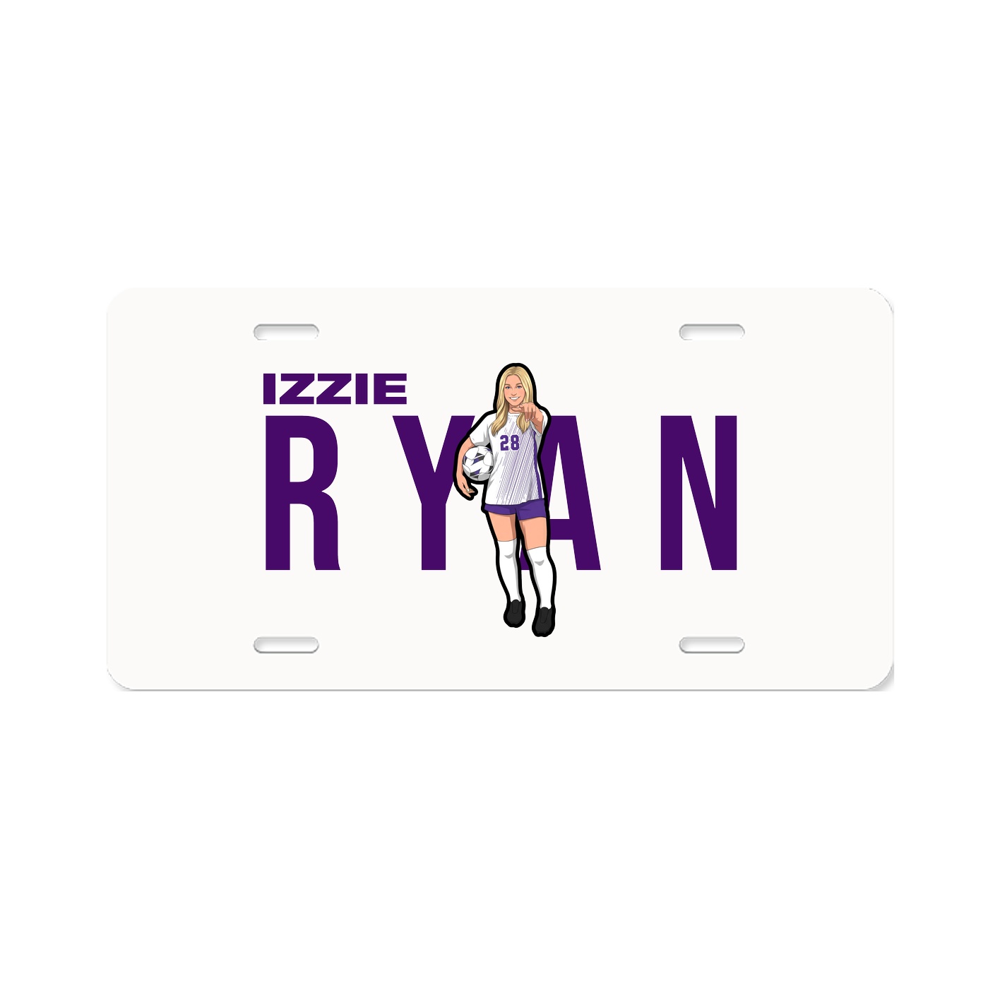 License Plate — Player Name in Classic